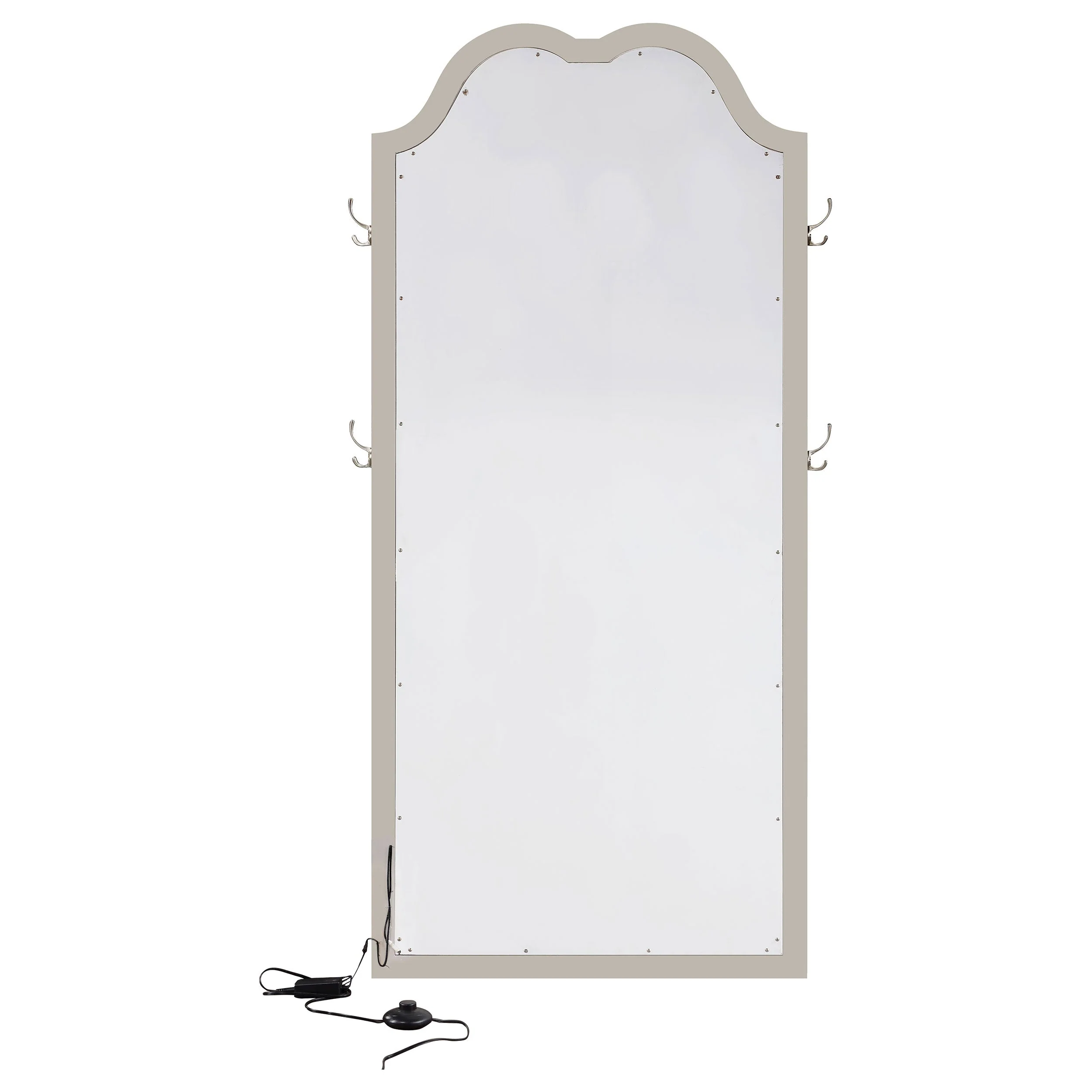 Evangeline Full Length LED Light Floor Mirror Silver Oak - Image 6