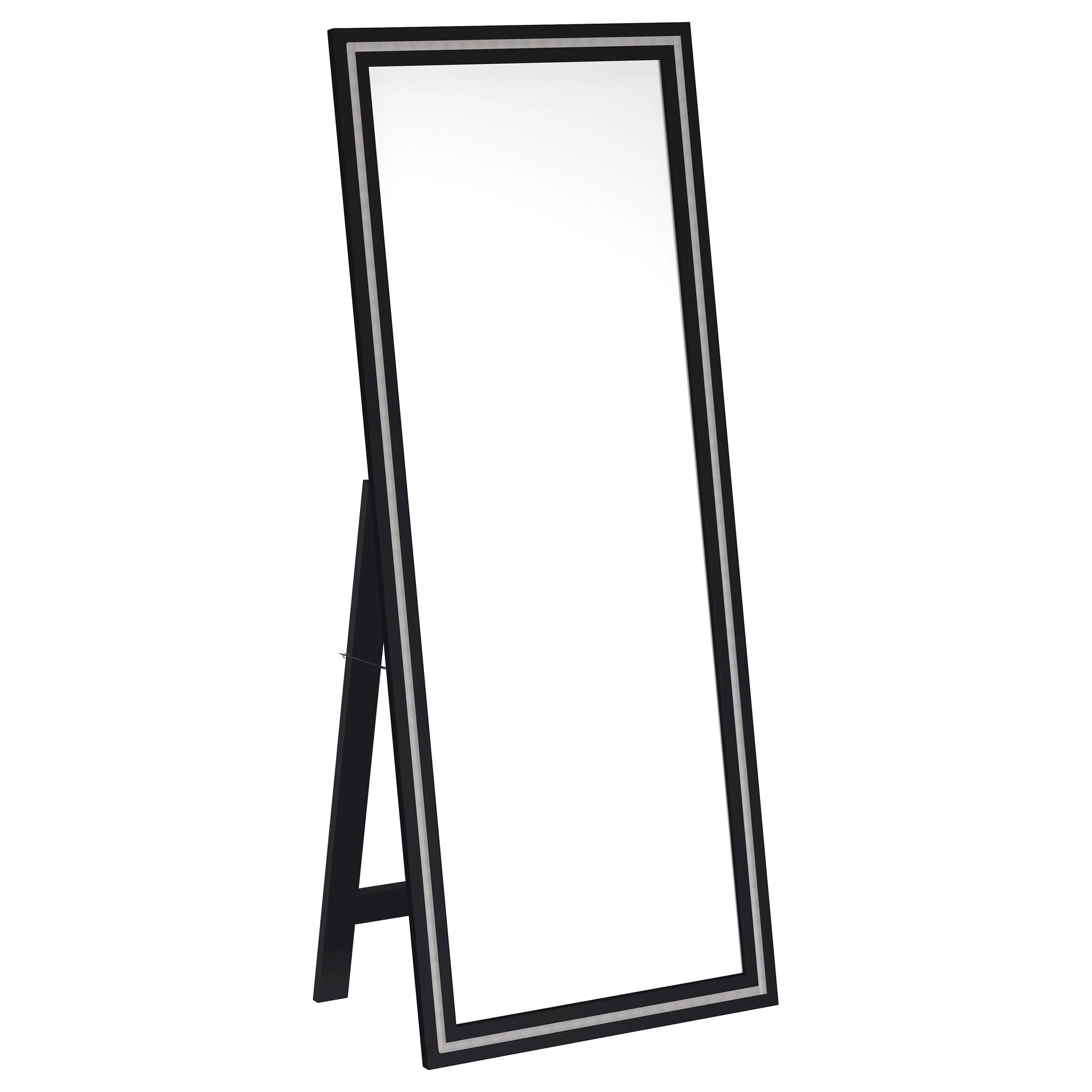 Windrose 28 x 67 Inch Tempered LED Standing Mirror - Image 3