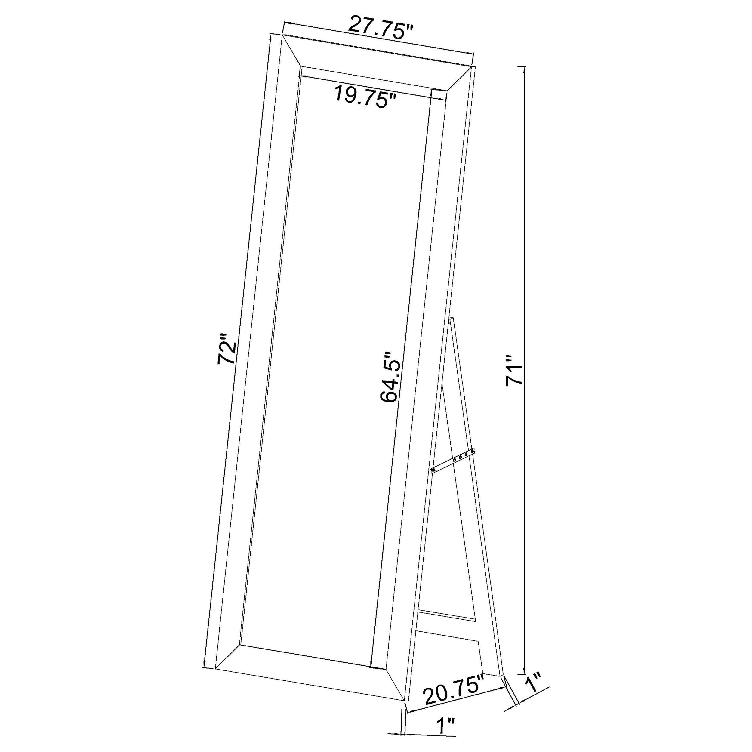Cadence Tempered Glass Full Length Standing Mirror - Image 32
