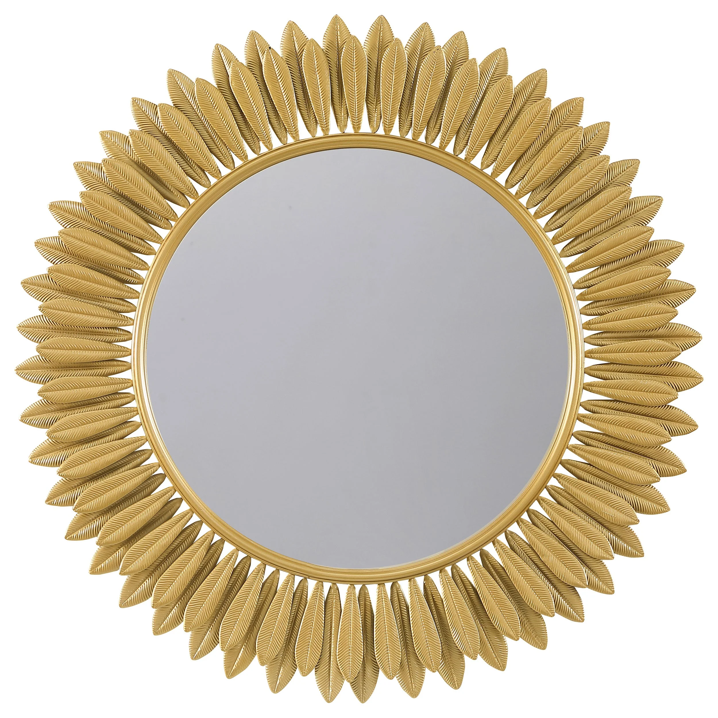Tuscany 35 x 35 Inch Sunburst Wall Mirror Gold - Image 2