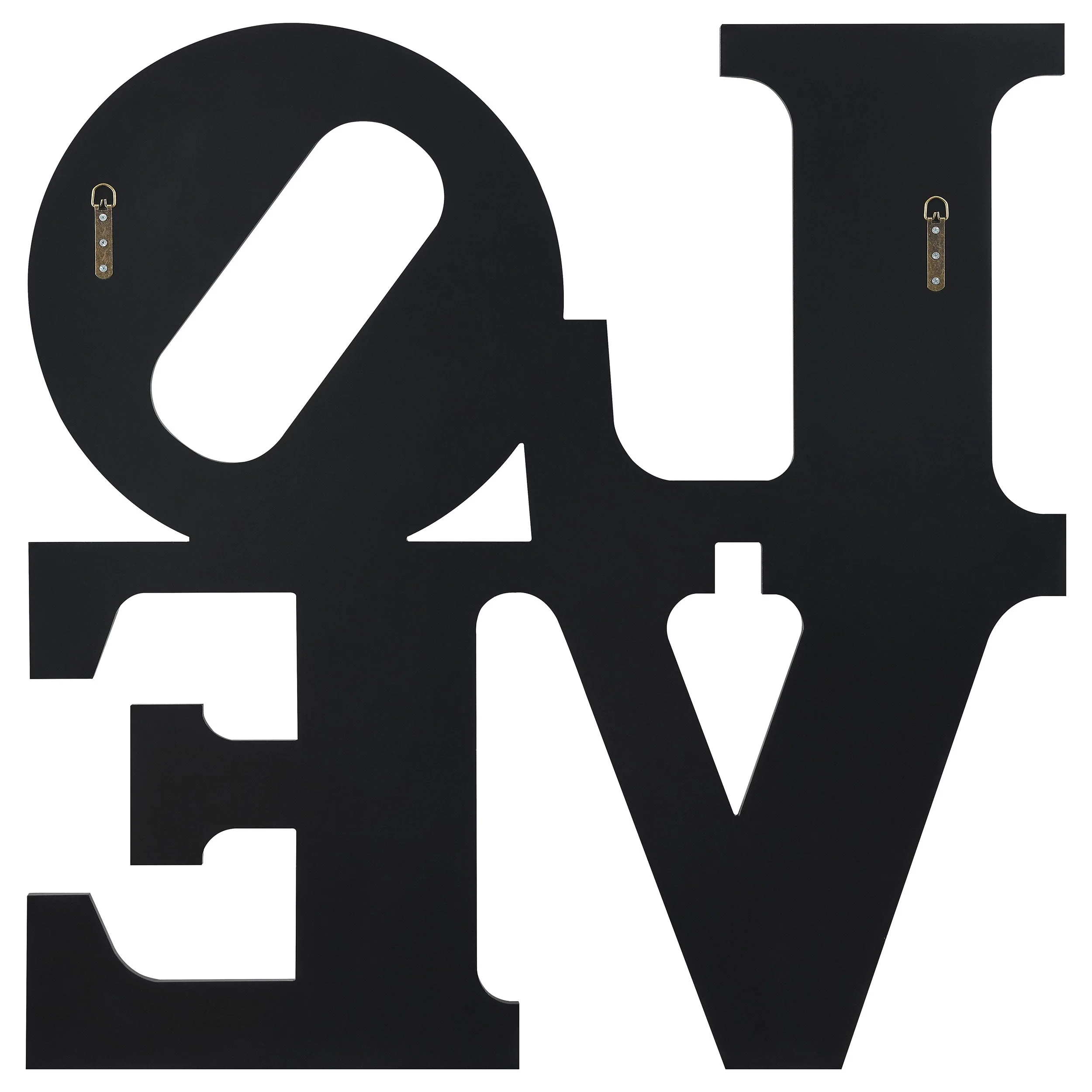 Keiran 40 x 40 Inch LOVE Lettered Wall Mirror Silver - Image 5
