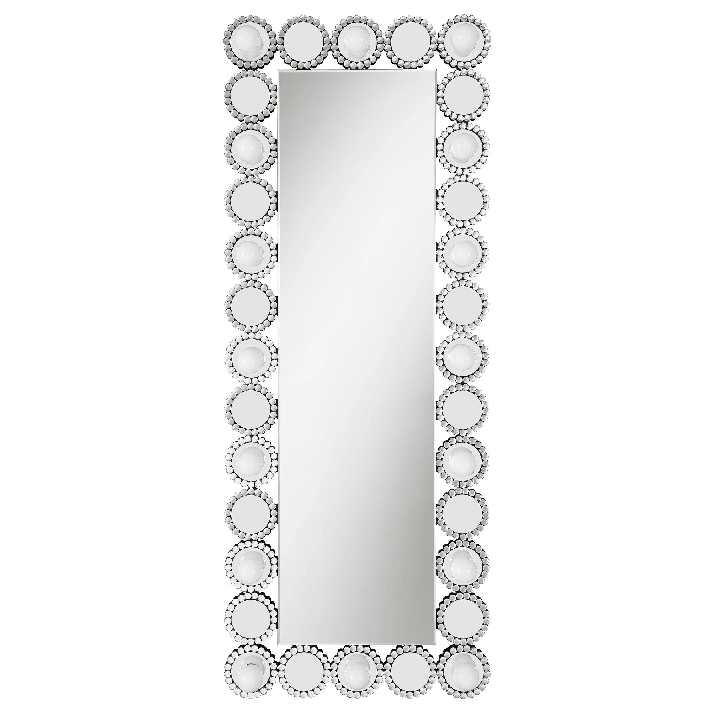 Aghes 24 x 62 Inch Wall Mirror with Lighting Silver - Image 5