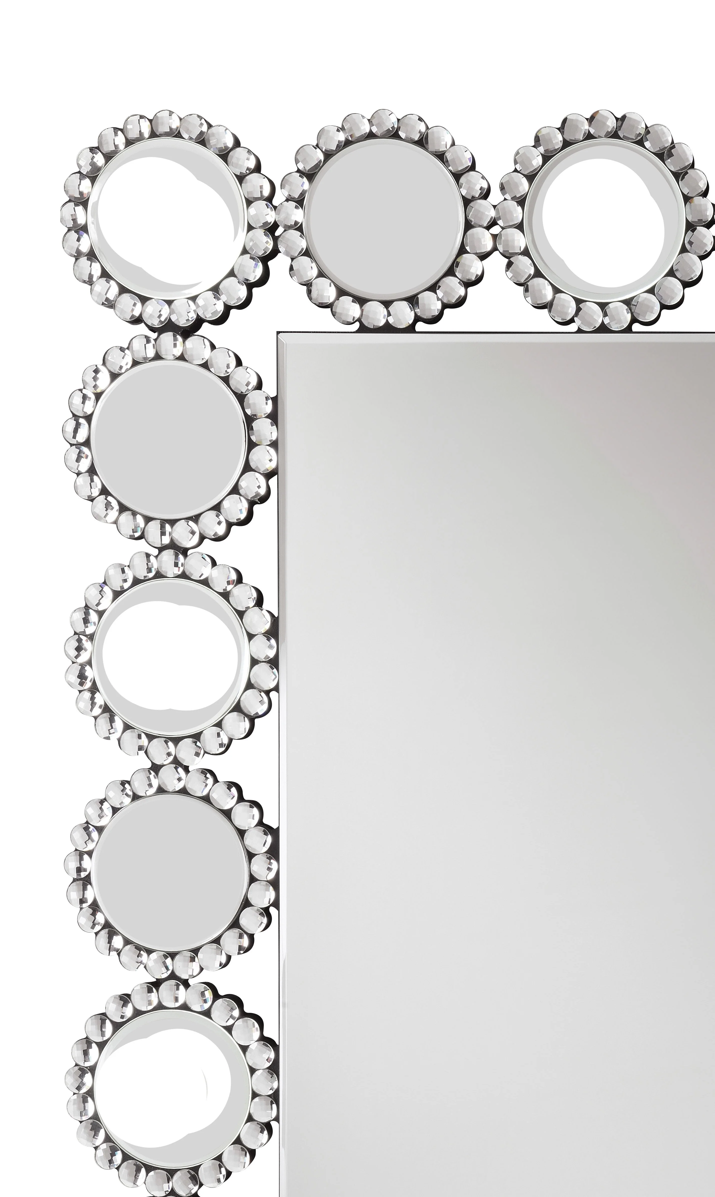 Aghes 24 x 62 Inch Wall Mirror with Lighting Silver - Image 8