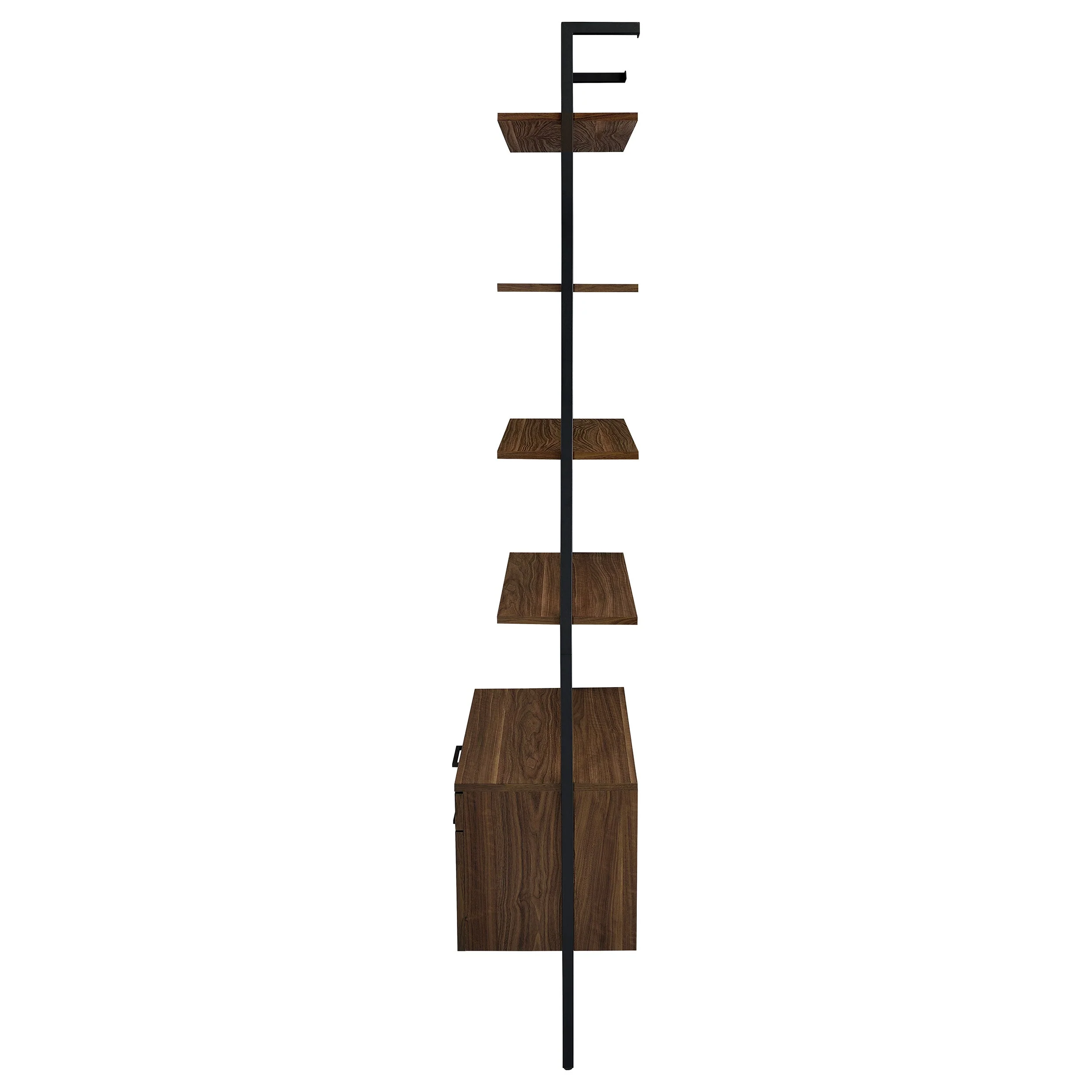 Owens 96-inch 4-shelf Storage Wall Bookshelf Walnut - Image 7
