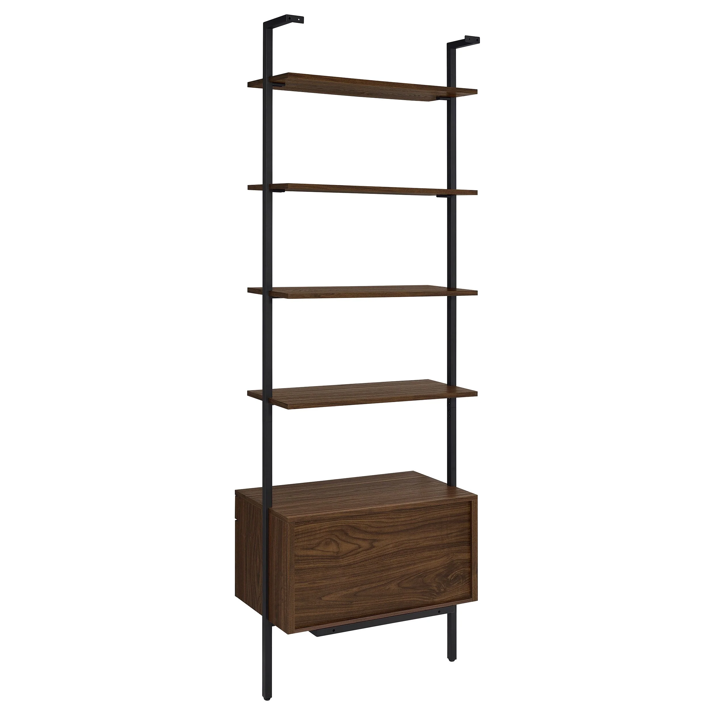 Owens 3-piece 96-inch Wall Mounted Bookshelf Set Walnut - Image 9