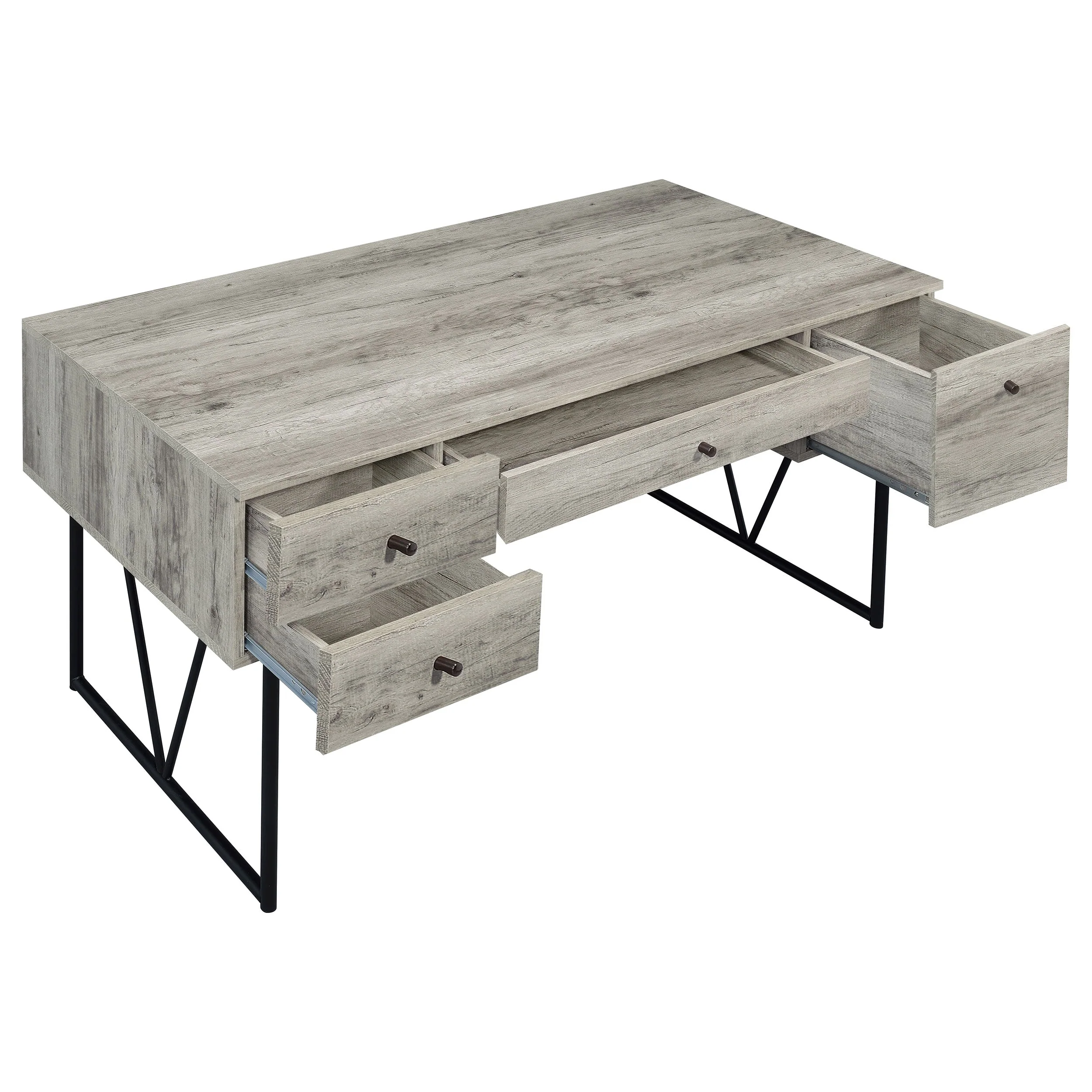 Analiese 63-inch 4-drawer Writing Desk - Image 10