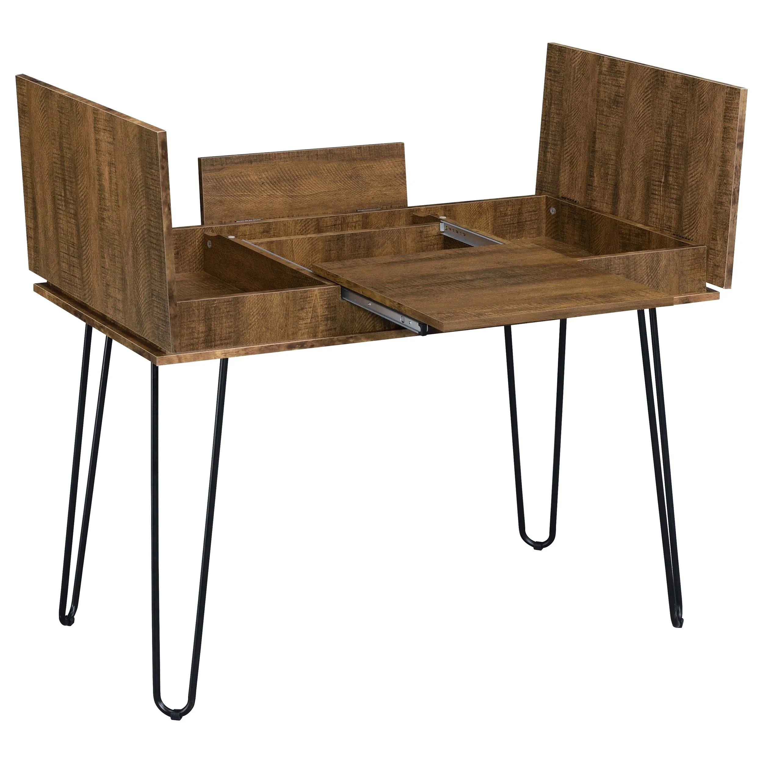 Sheeran 47-inch Writing Desk with Storage Rustic Amber - Image 5