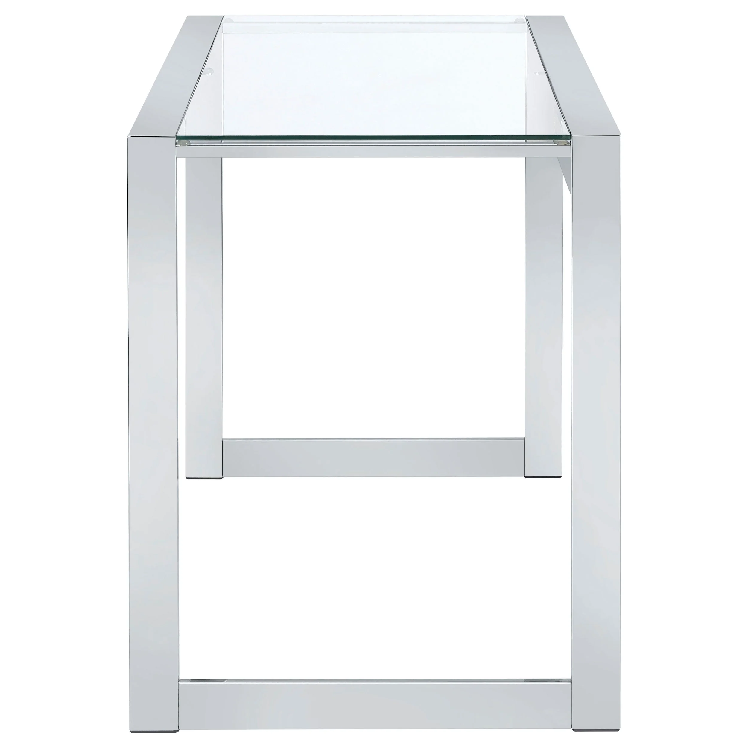 Hartford 47-inch Glass Top Writing Desk Chrome - Image 6