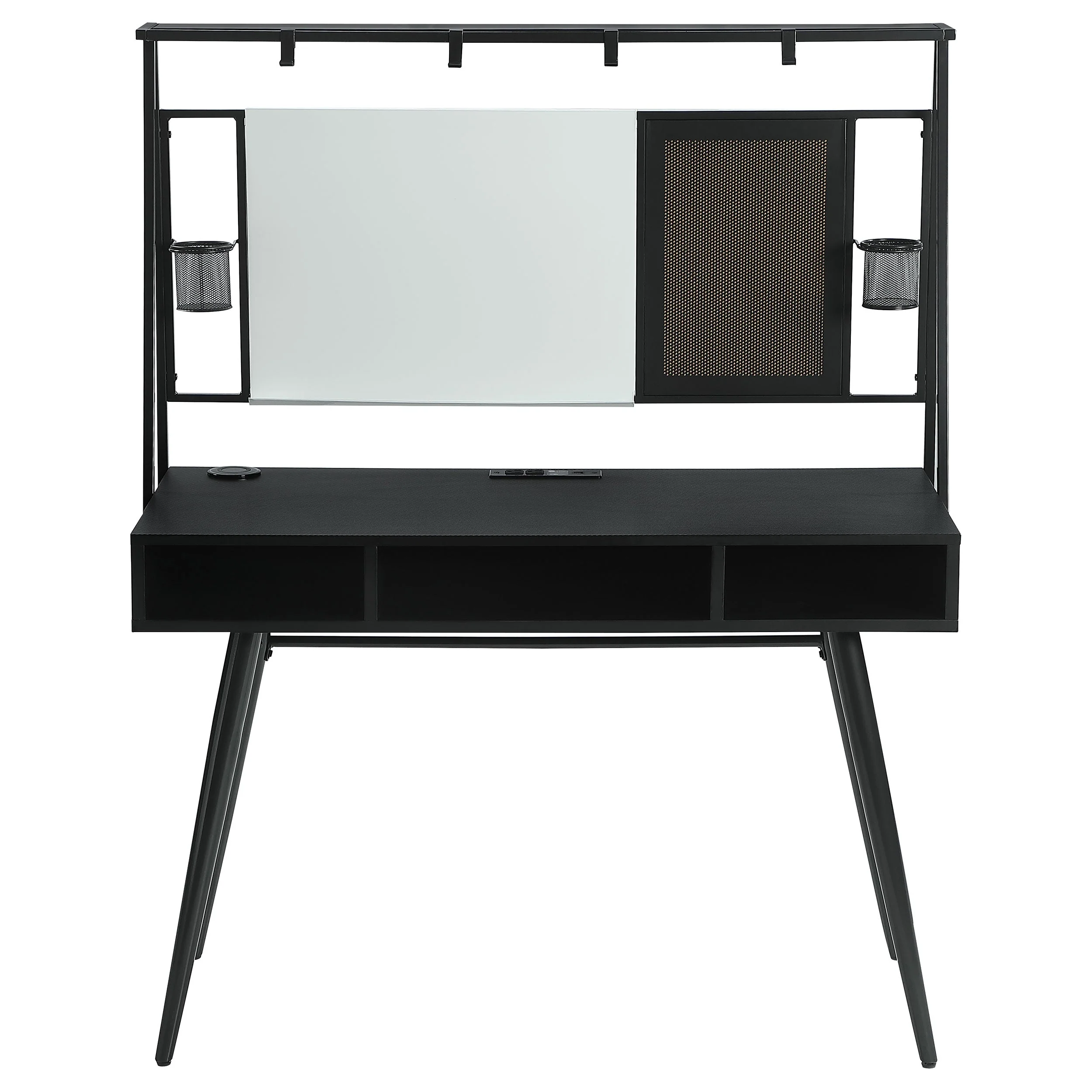 Jessie 47-inch Writing Desk with Whiteboard and USB Black - Image 4