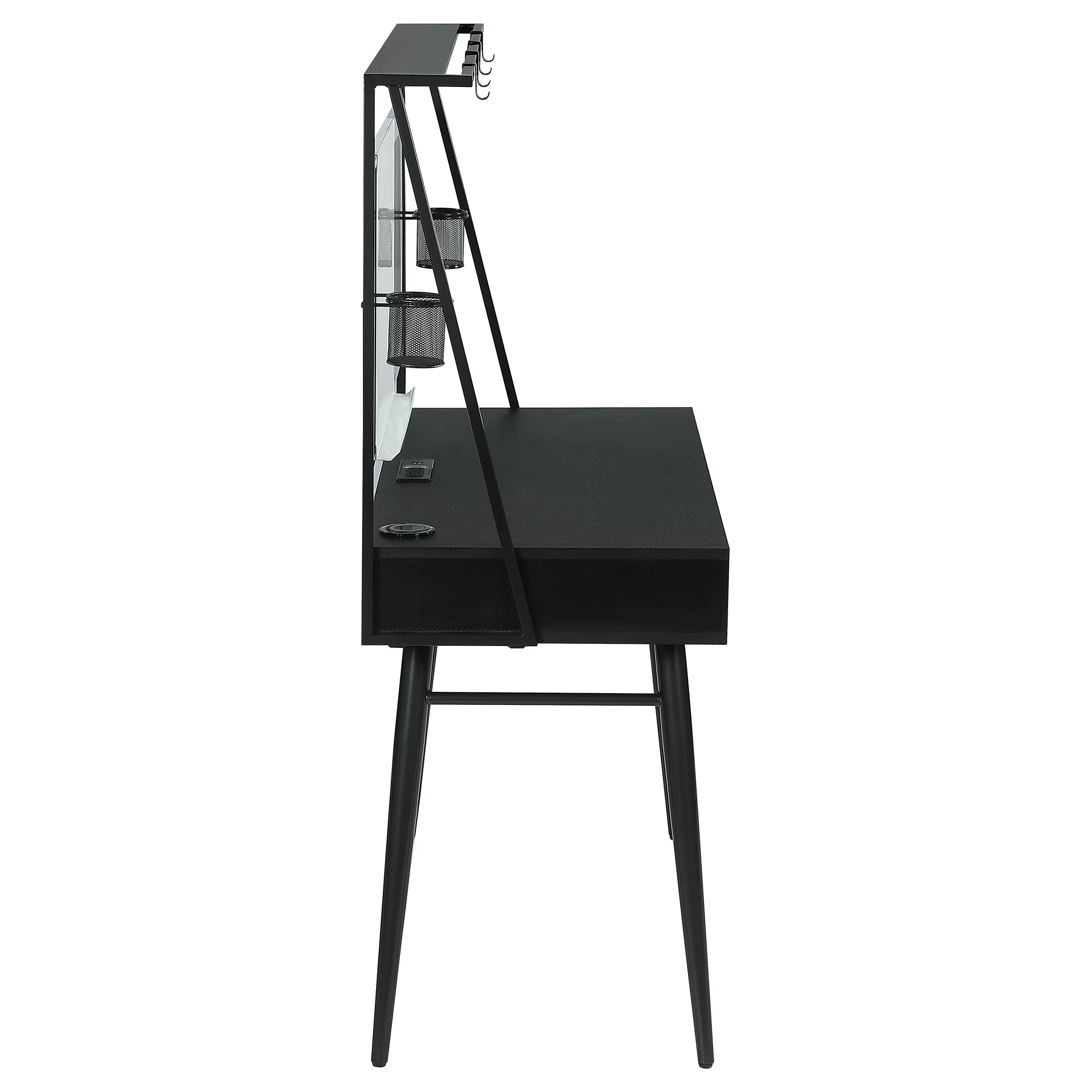 Jessie 47-inch Writing Desk with Whiteboard and USB Black - Image 6