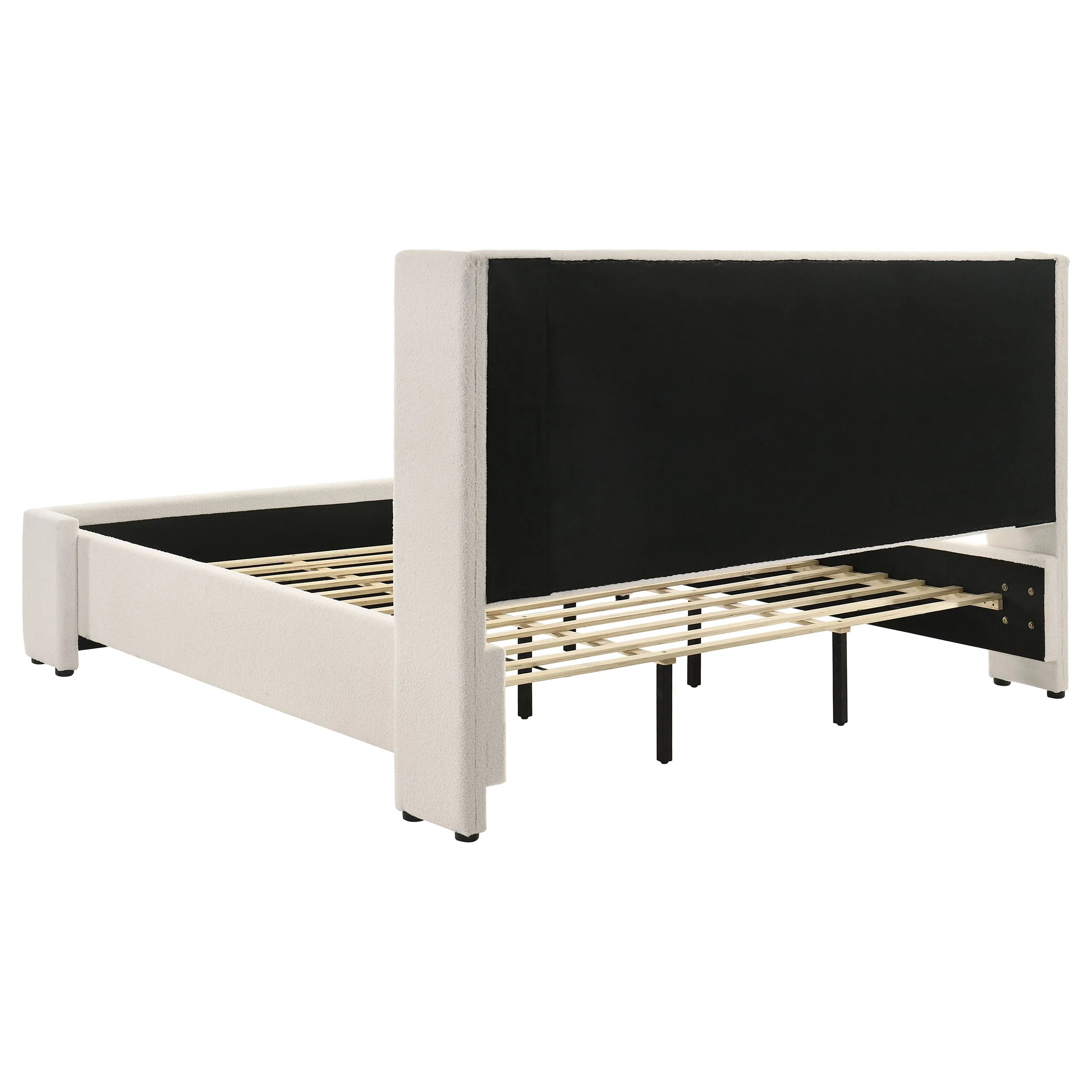 Alamosa Boucle Upholstered Wingback Bed - Image 12