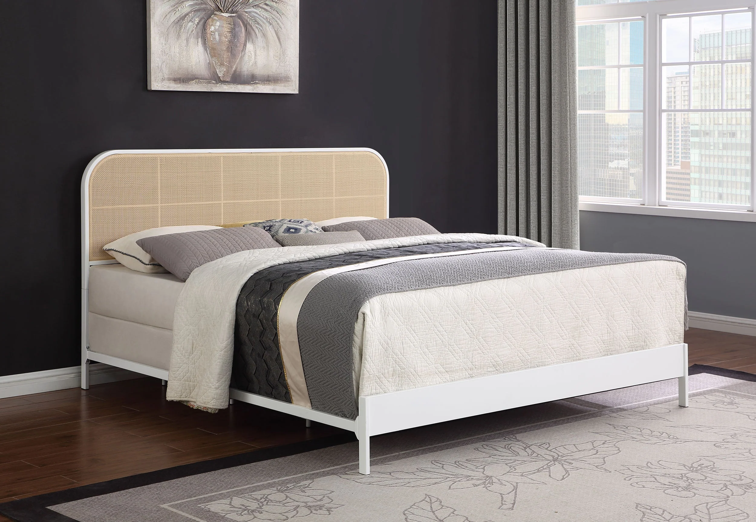 Amherst Radio Weave Rattan Metal Bed - Image 14