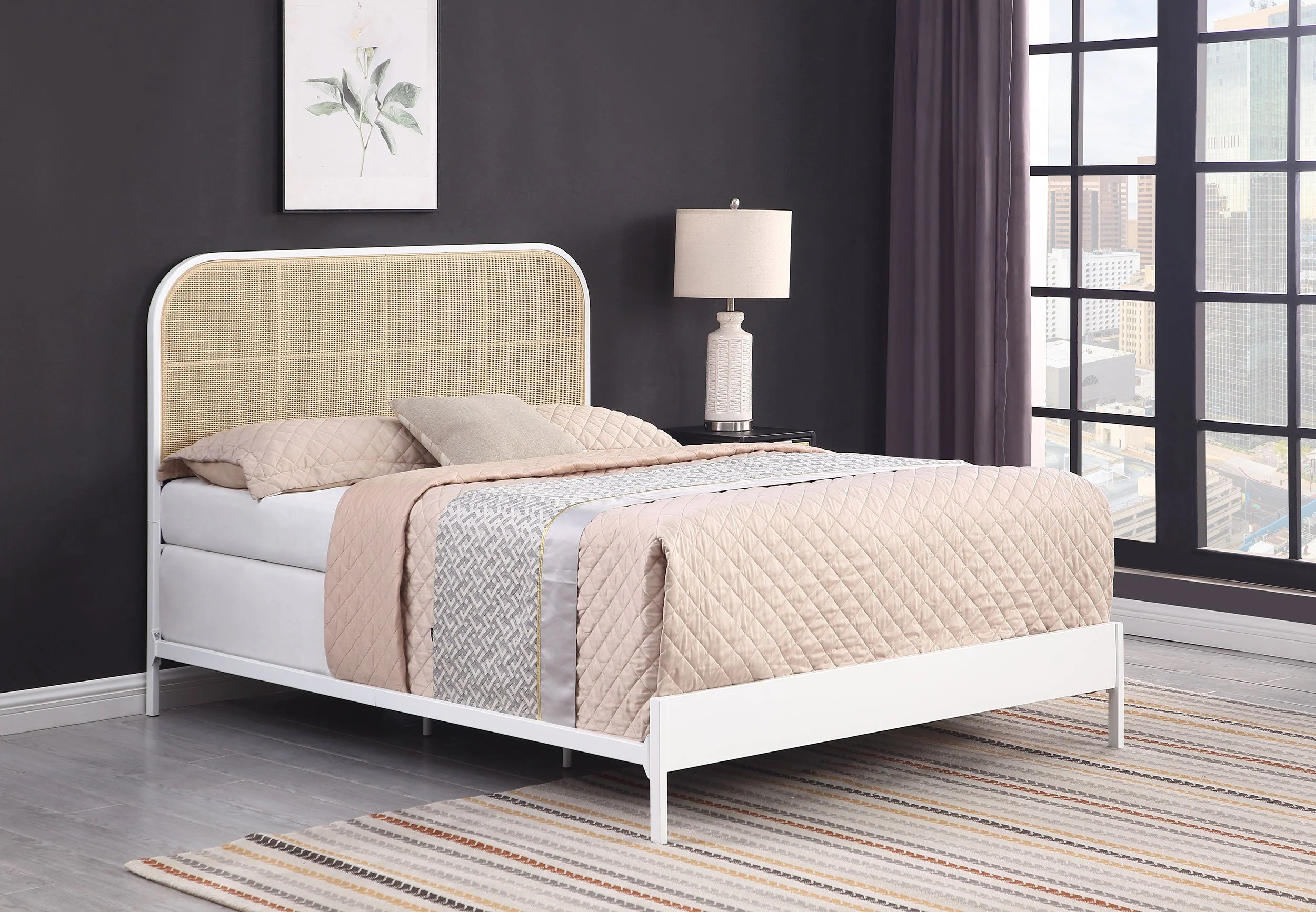 Amherst Radio Weave Rattan Metal Bed - Image 15