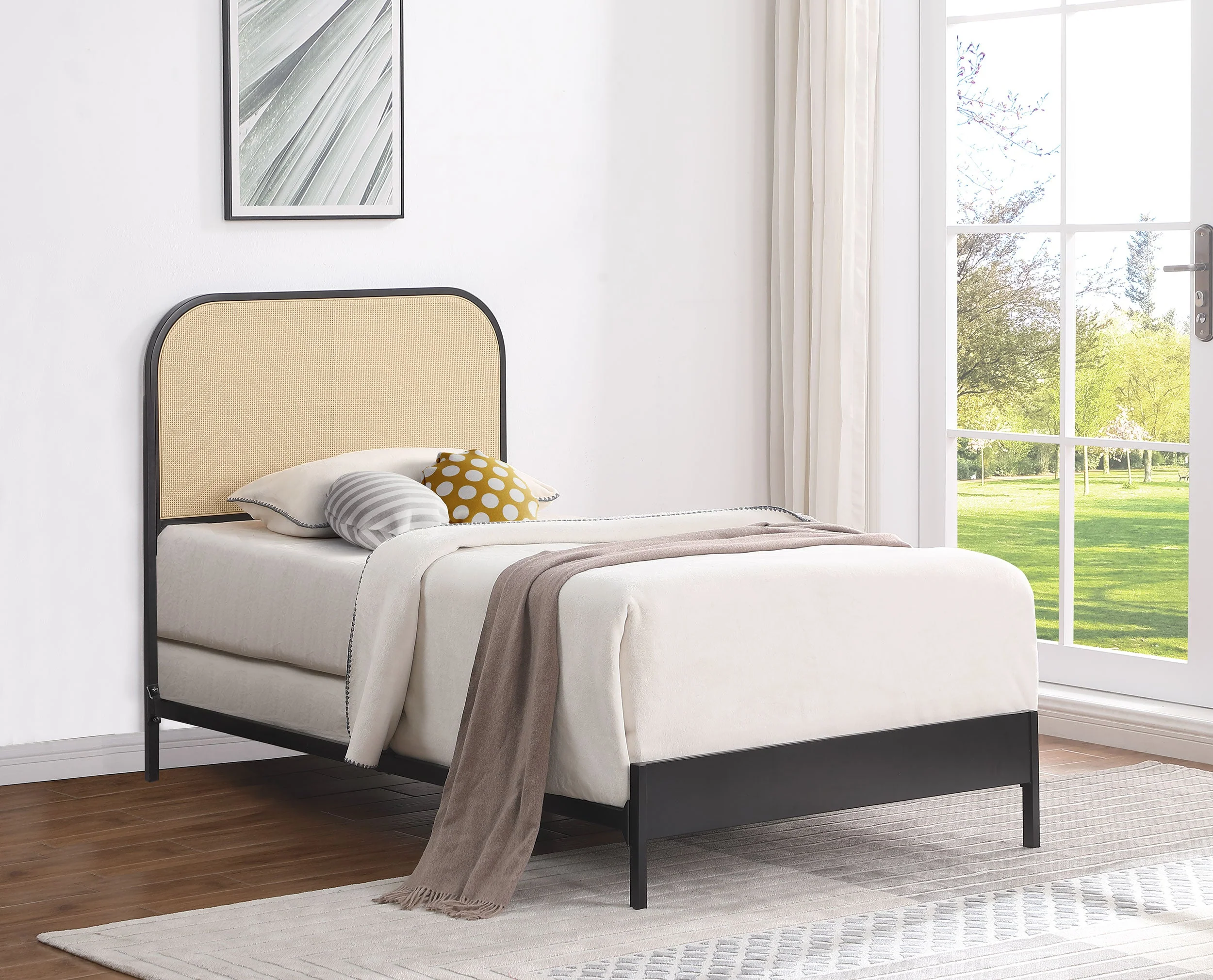 Amherst Radio Weave Rattan Metal Bed - Image 18