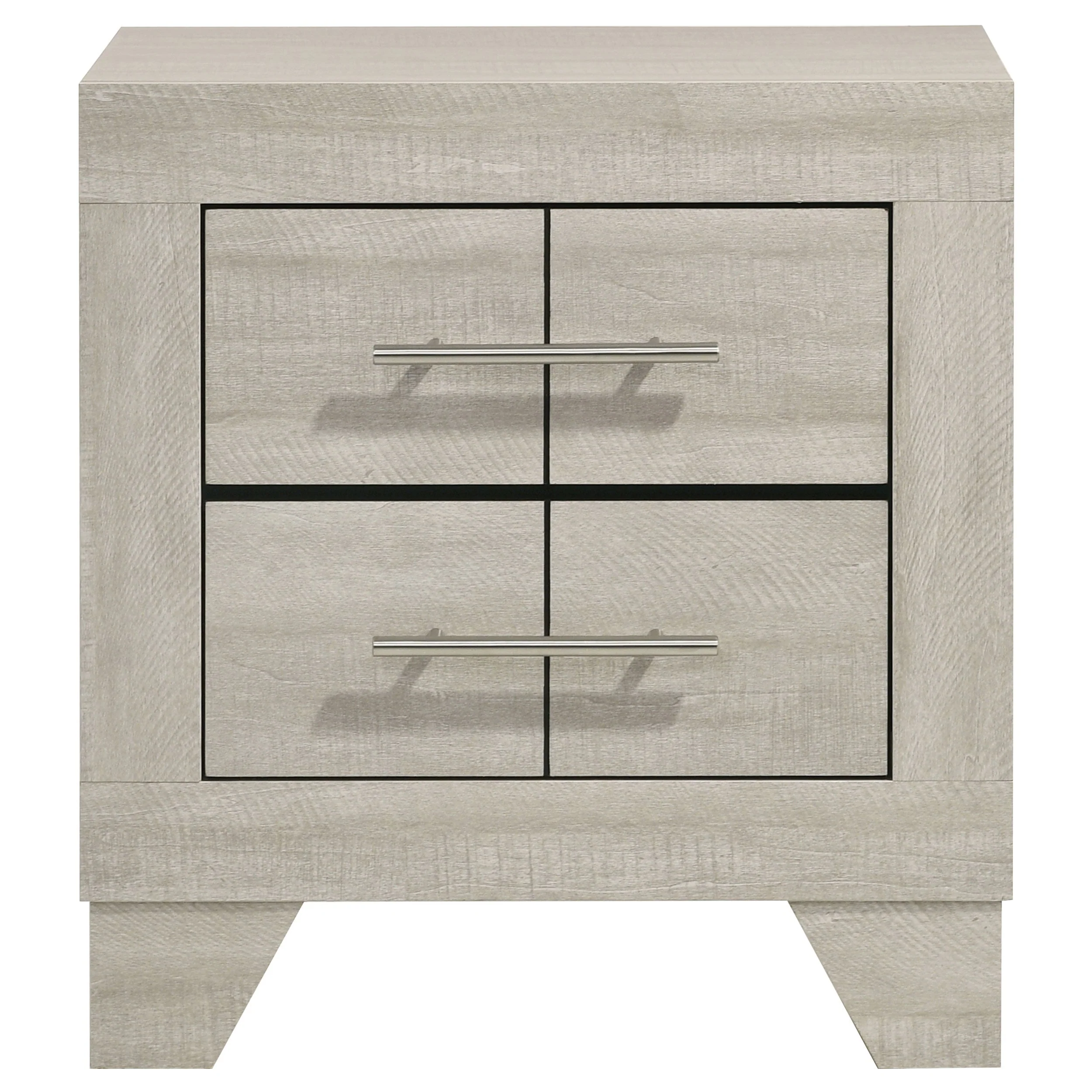 Trenton 2-drawer Nightstand Bedside Table Rustic Cream - Image 4