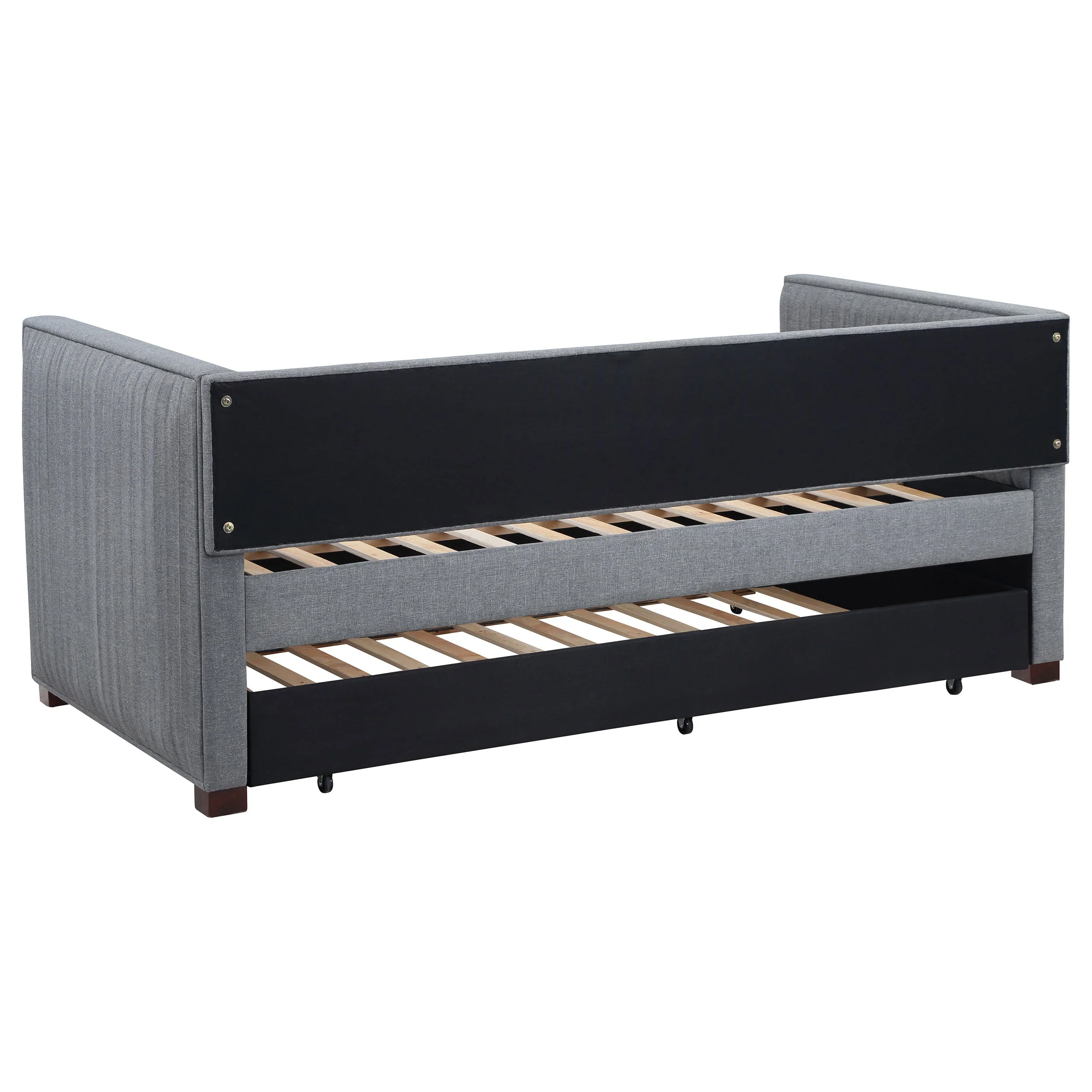 Brodie Upholstered Twin Daybed with Trundle Grey - Image 6