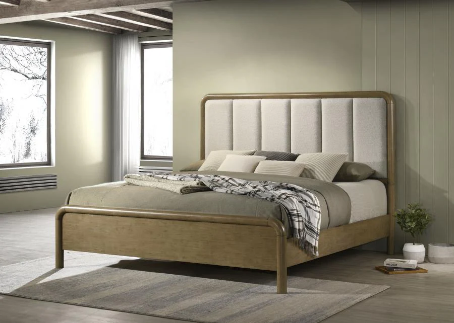 Amsbury 59-inch Upholstered Bed Nutmeg - Image 3