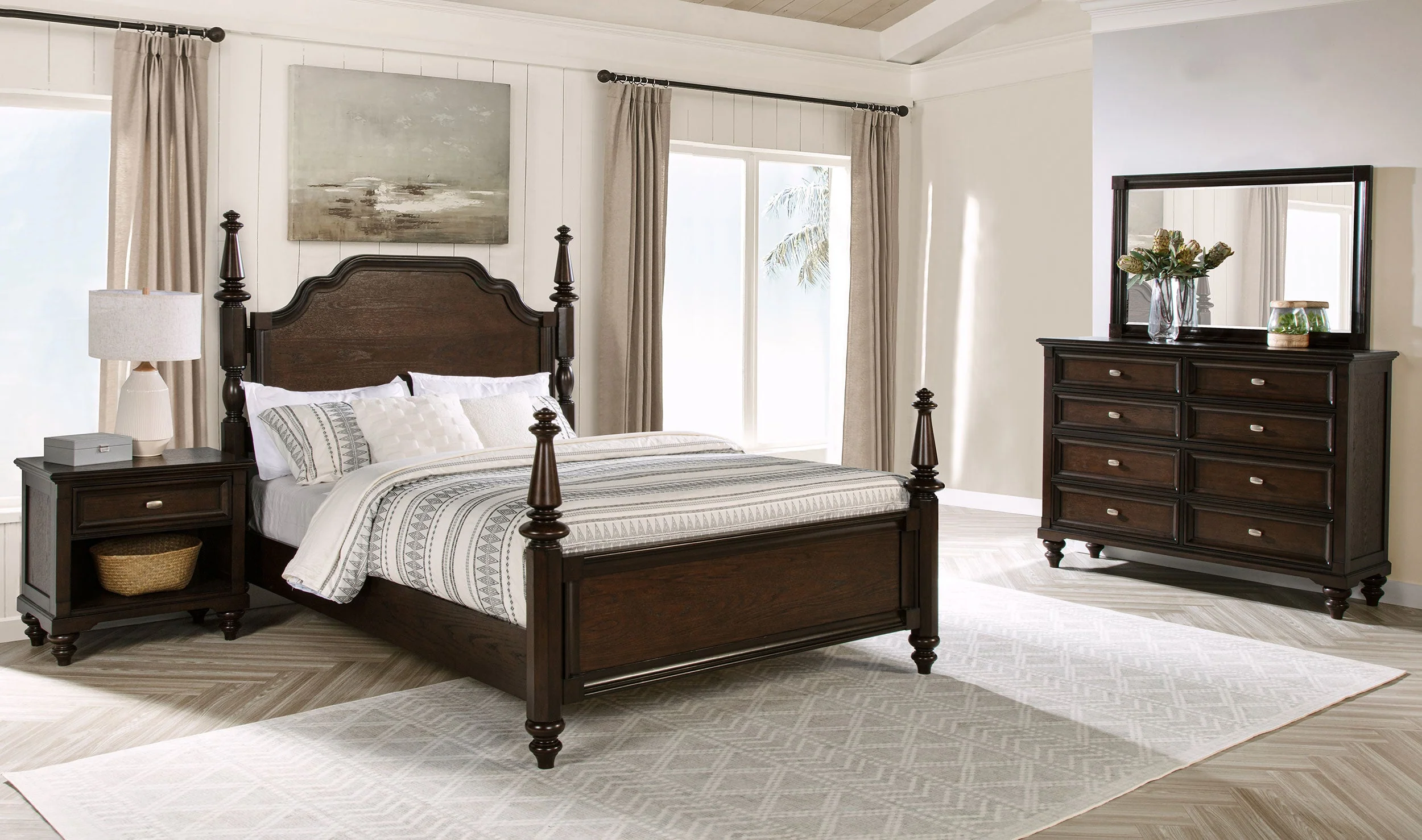 Andover Bedroom Set Dark Oak - Image 11