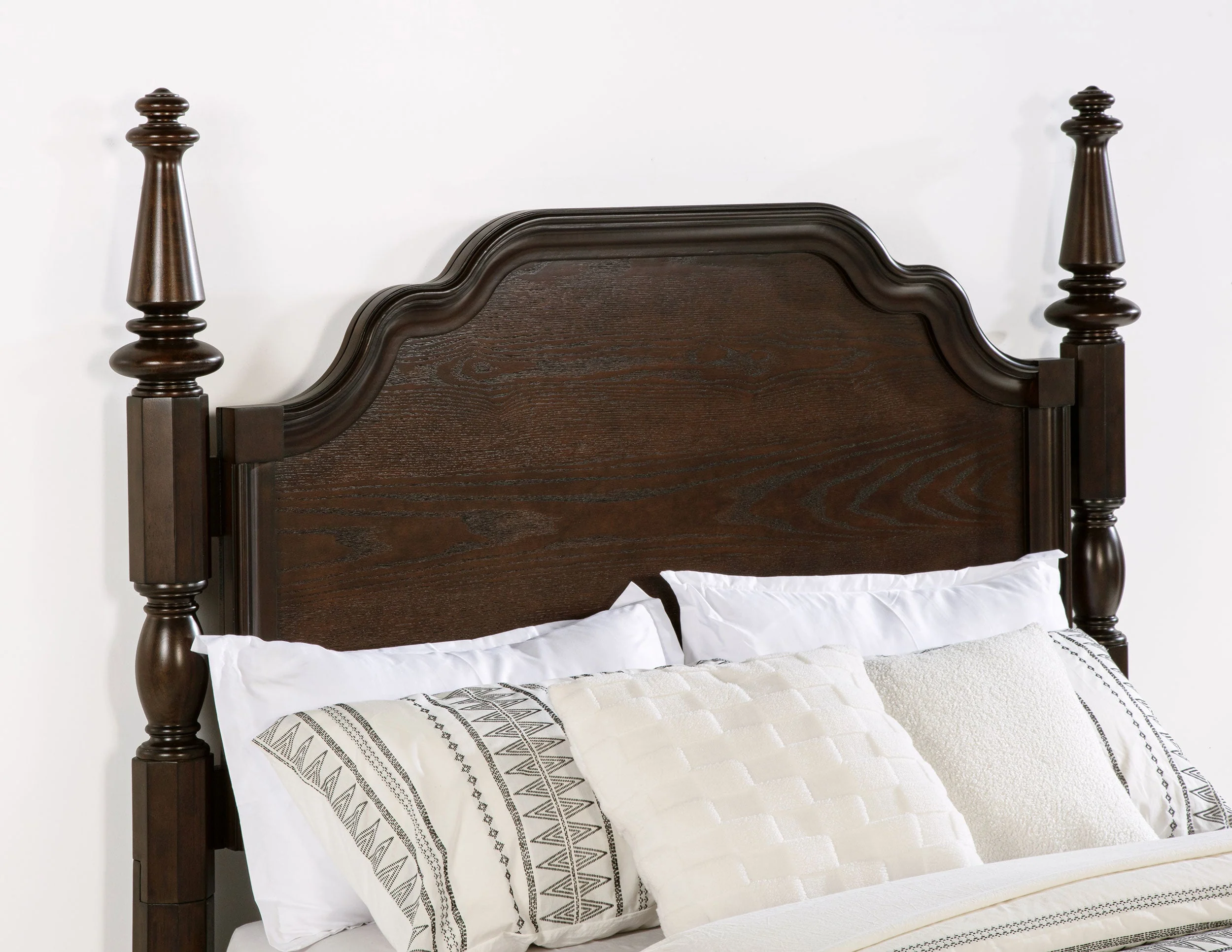 Andover 63-inch Four Poster Bed Dark Oak - Image 18