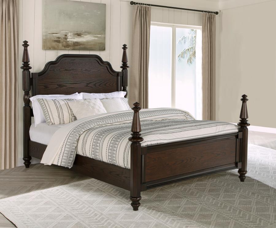 Andover 63-inch Four Poster Bed Dark Oak - Image 2