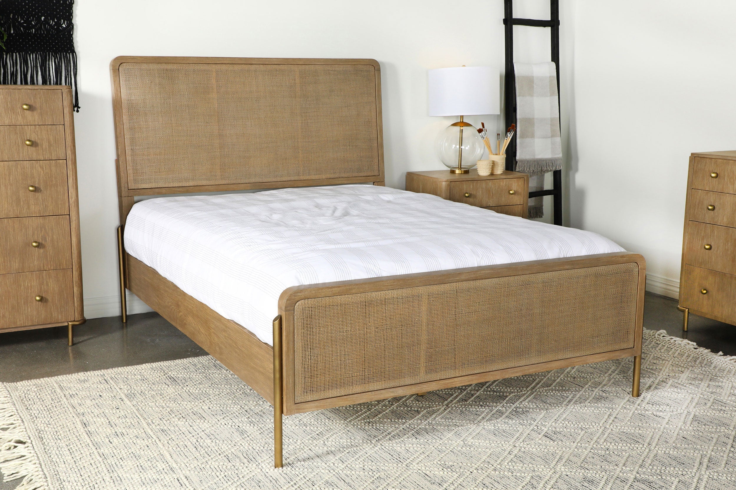 Arini Rattan Panel Bed - Image 15
