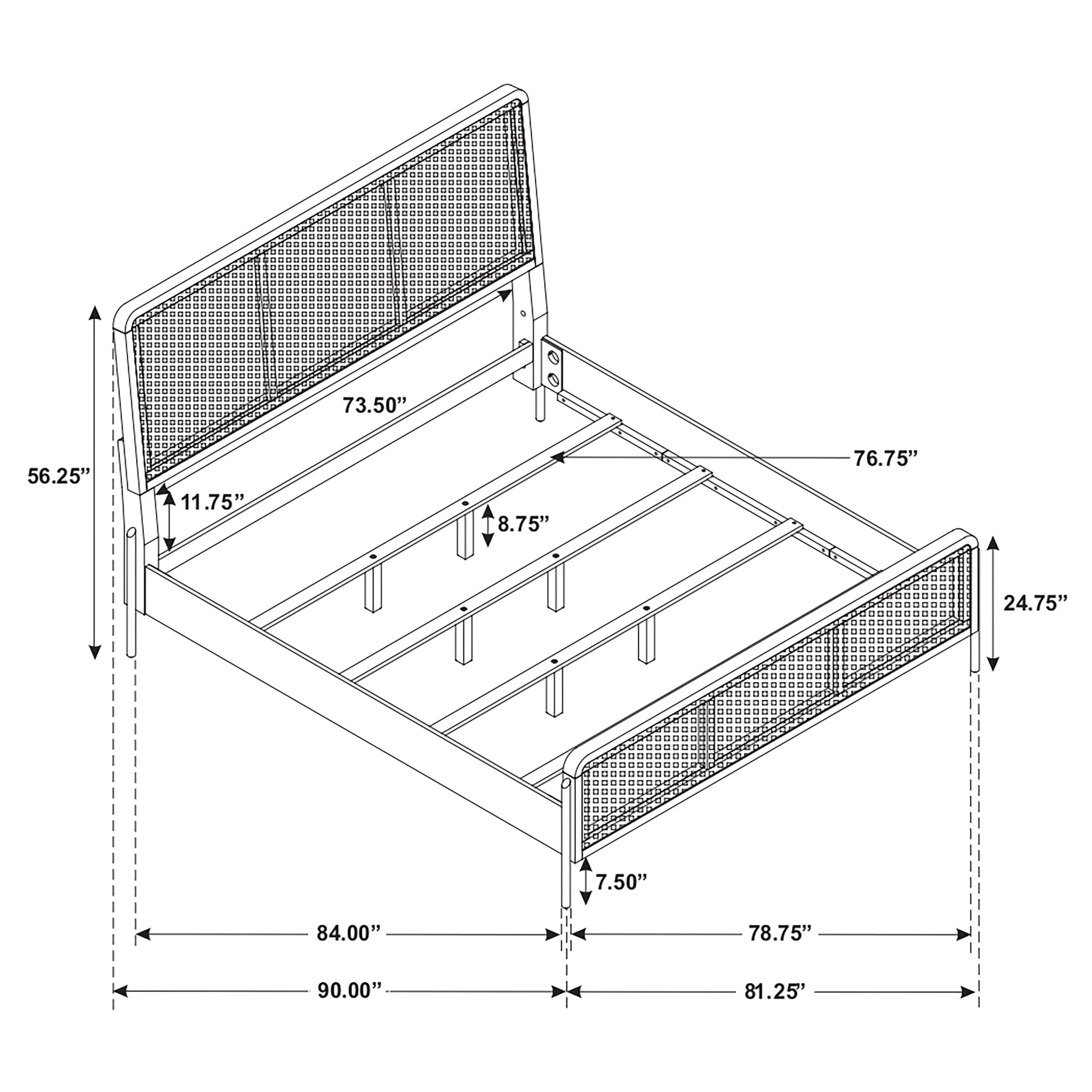 Arini Rattan Panel Bed - Image 62