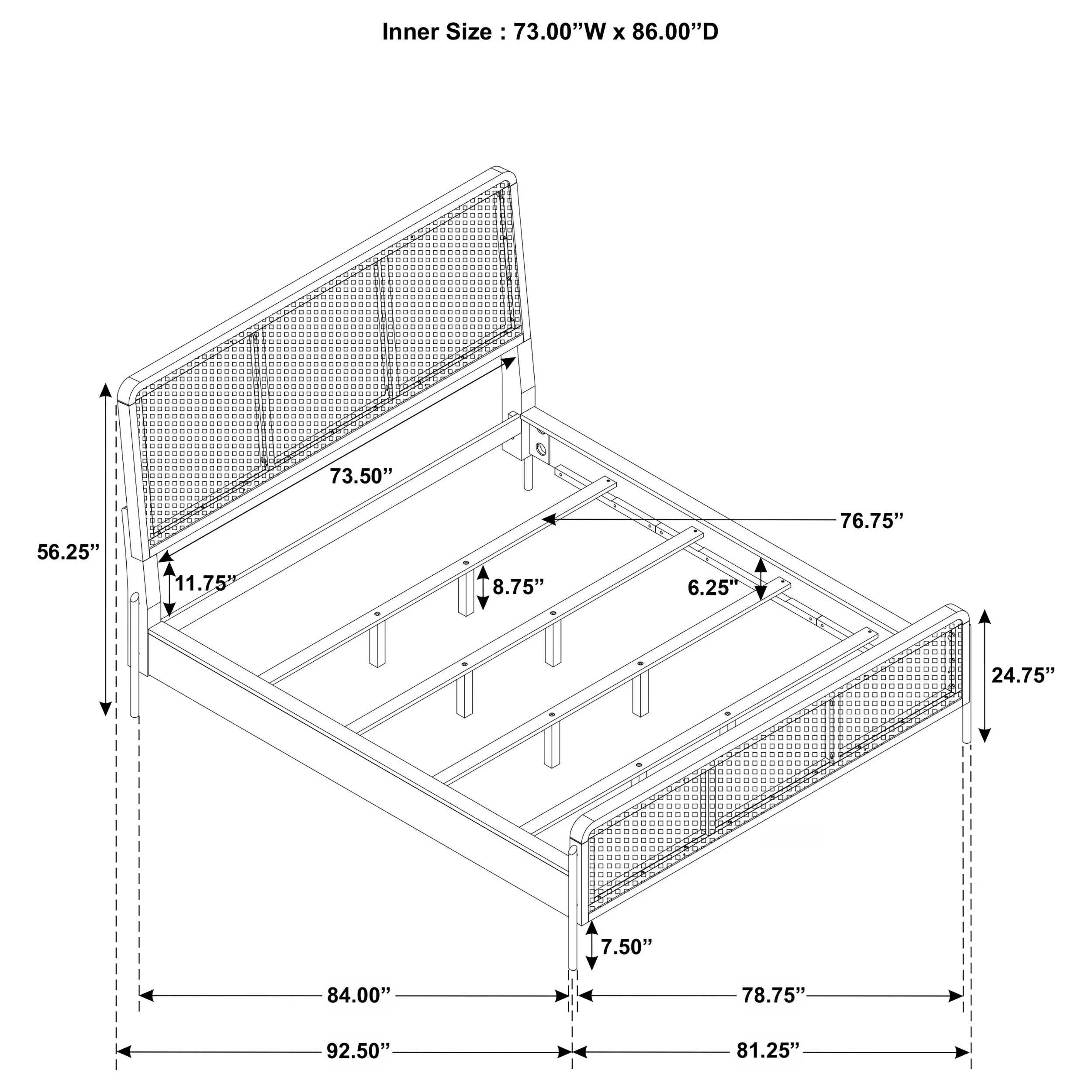 Arini Rattan Panel Bed - Image 63