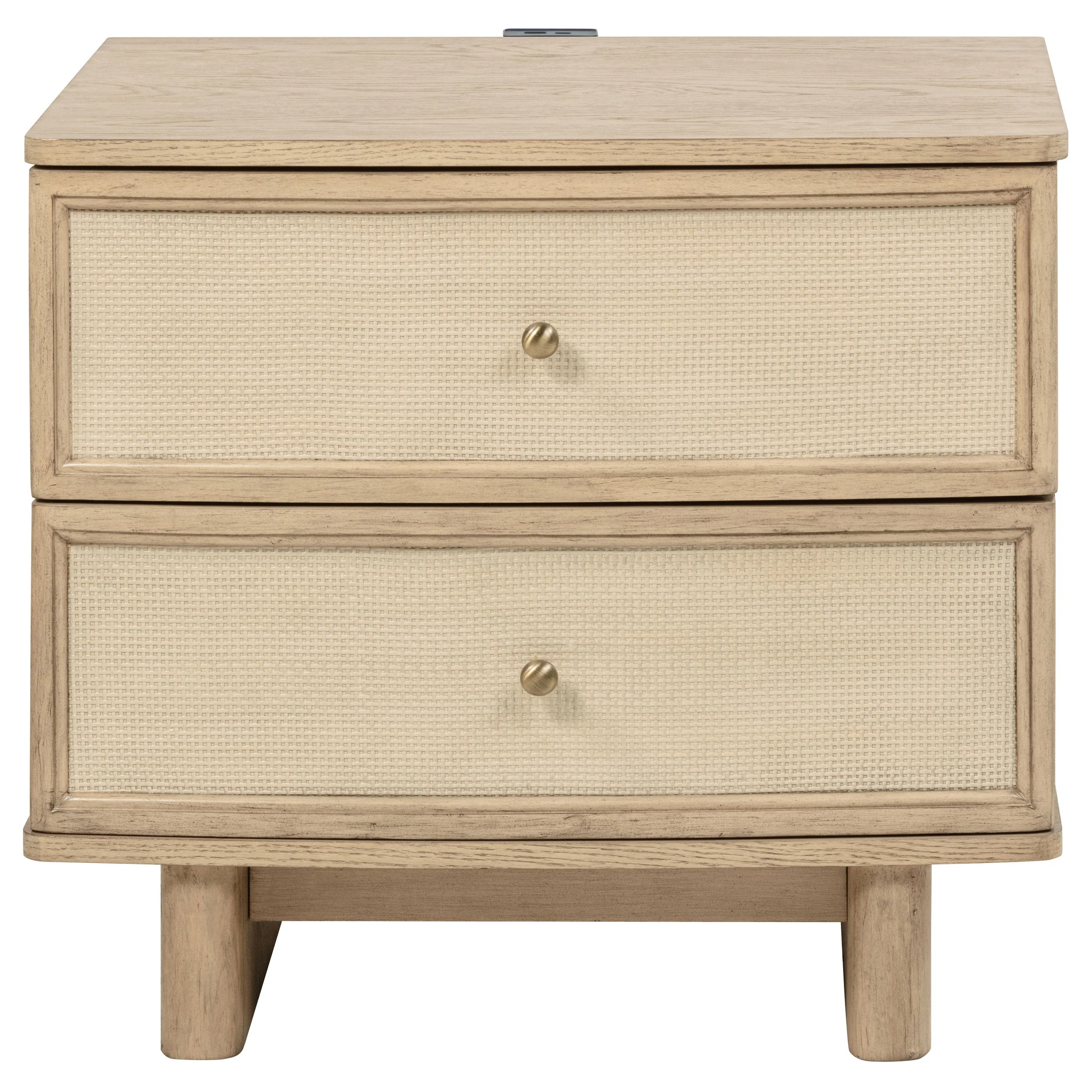 Kailani 2-drawer Nightstand Bedside Table Beige Oak - Image 4