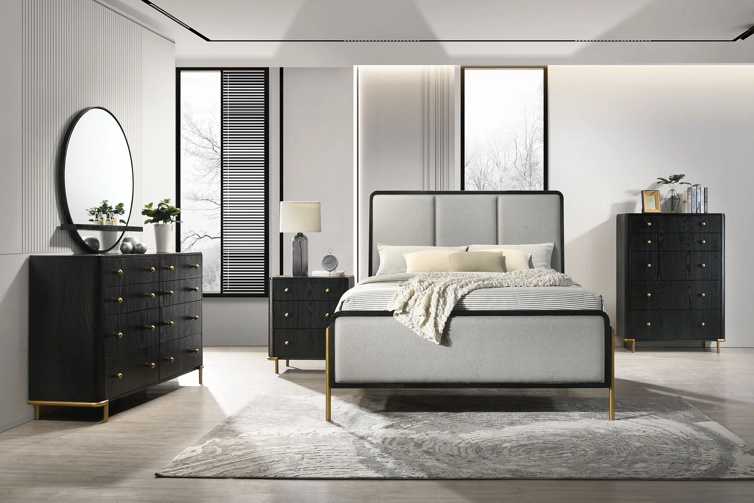 Arini Upholstered Panel Bed - Image 48