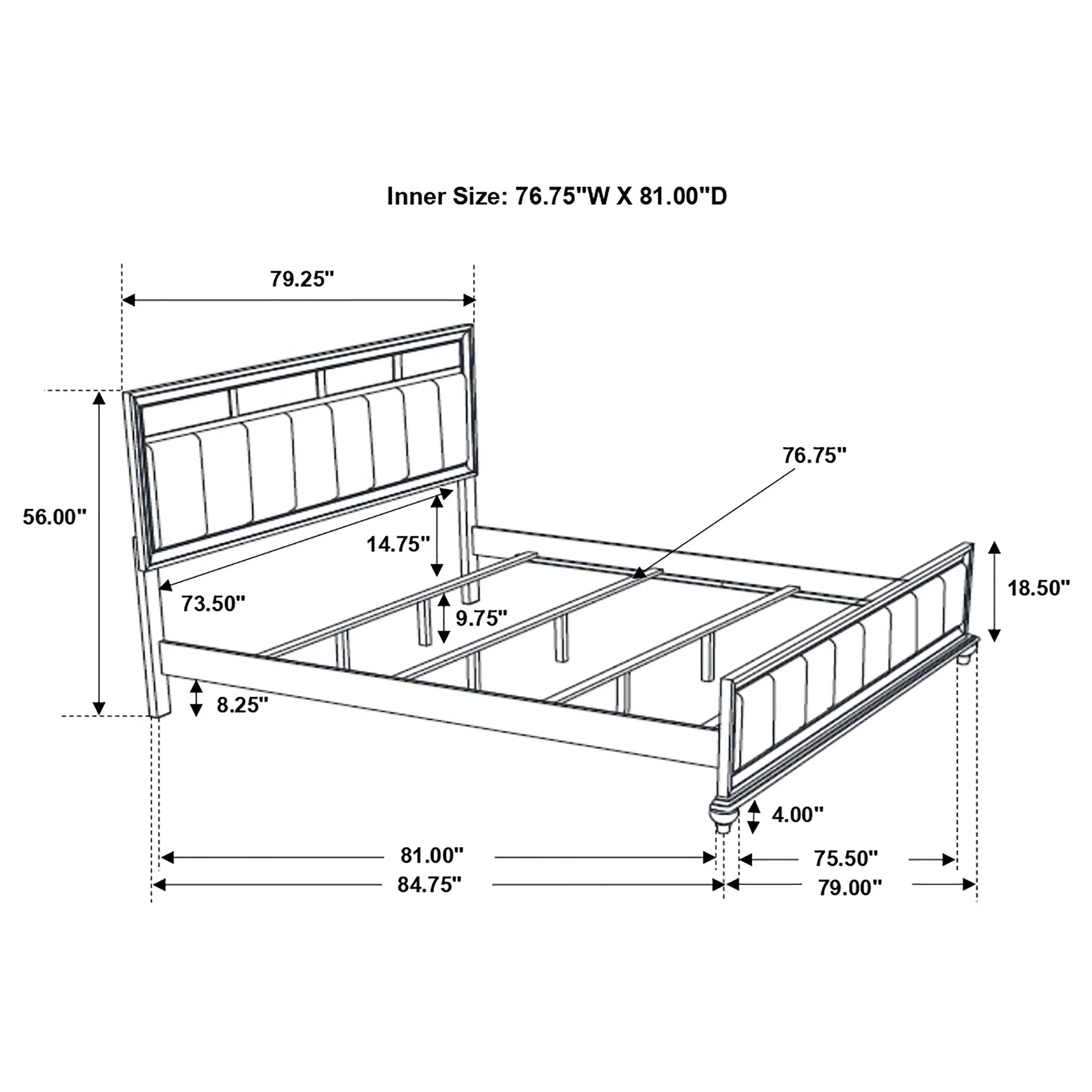 Barzini Wood Panel Bed - Image 35