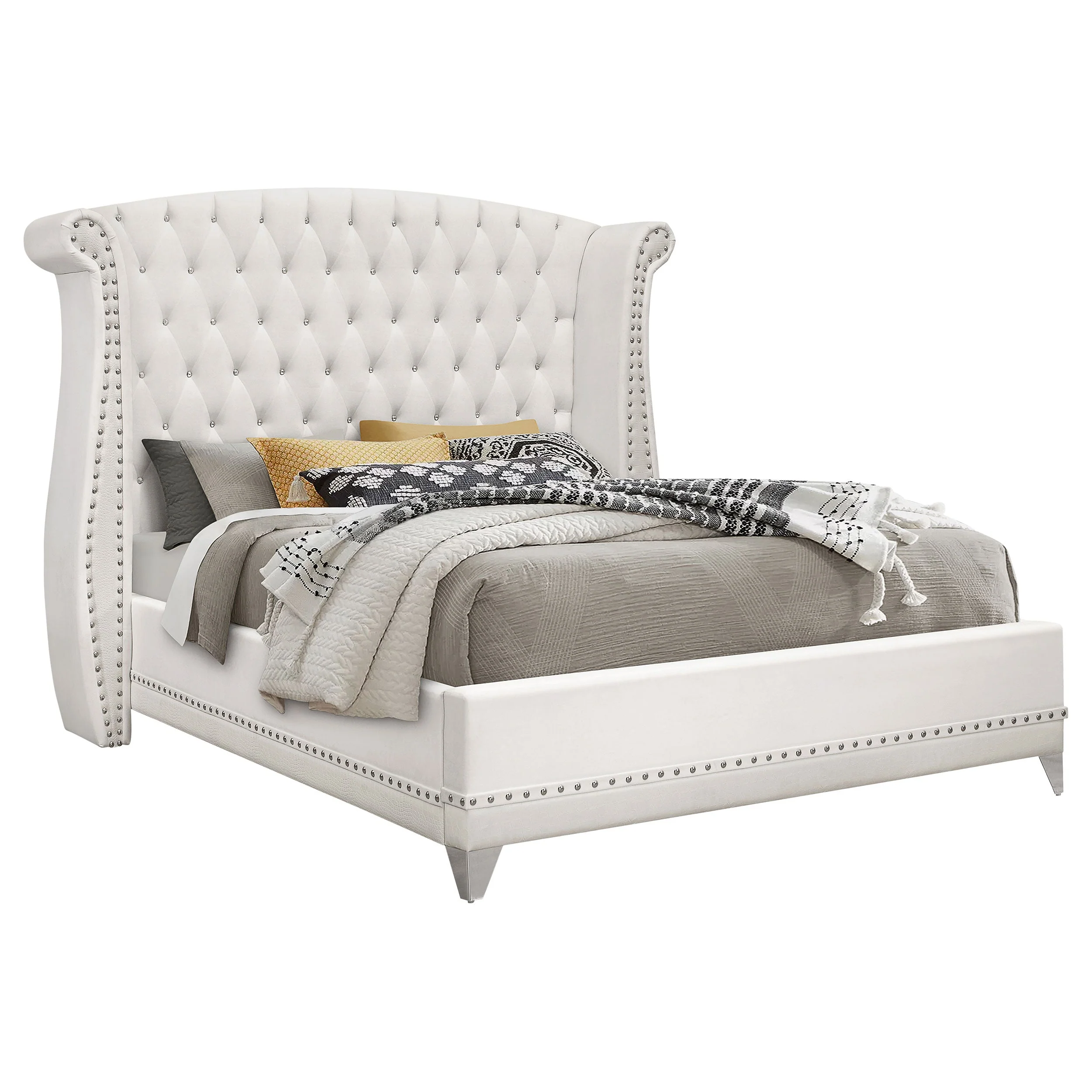 Barzini Upholstered Wingback Bed - Image 10