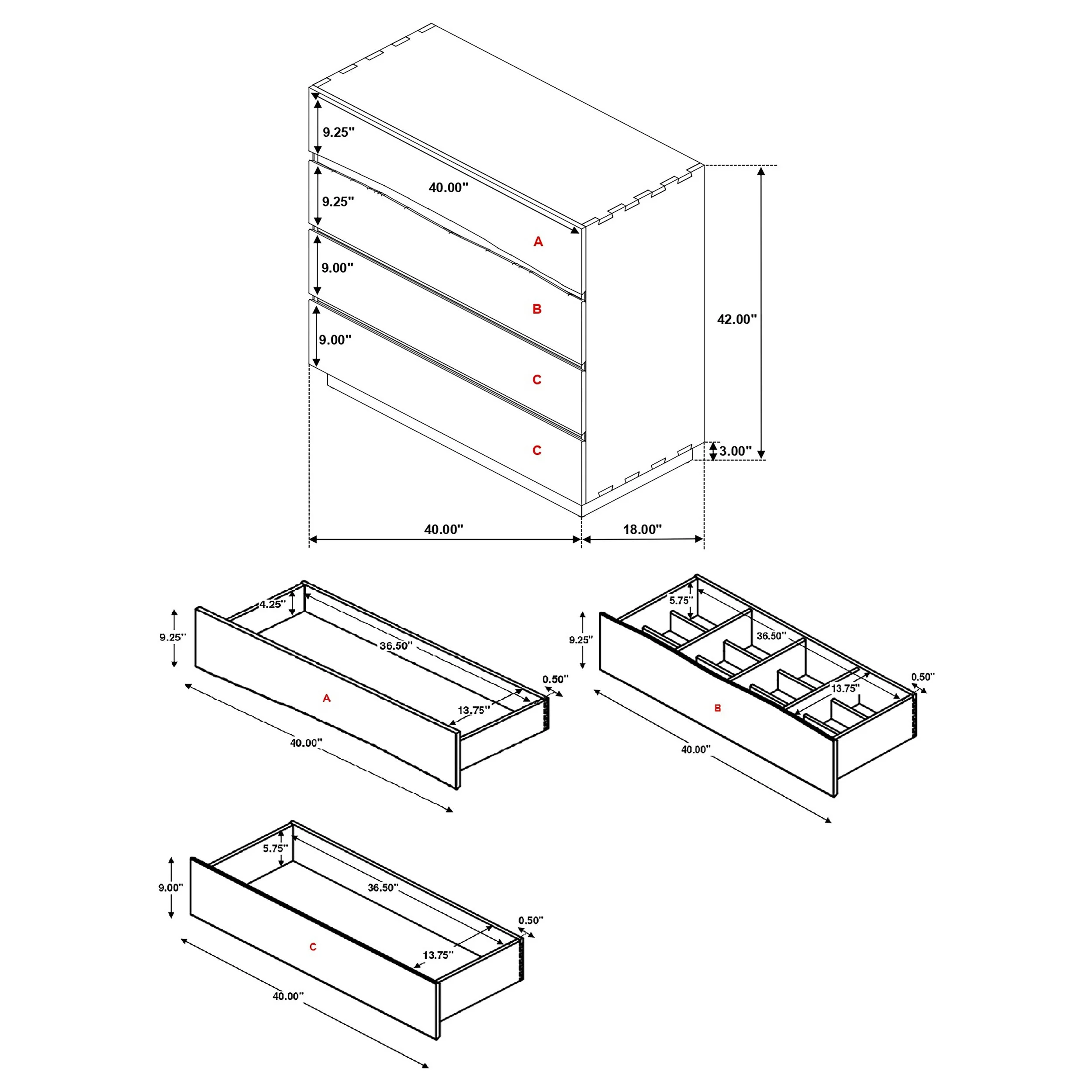 Winslow 4-drawer Bedroom Chest Smokey Walnut - Image 4