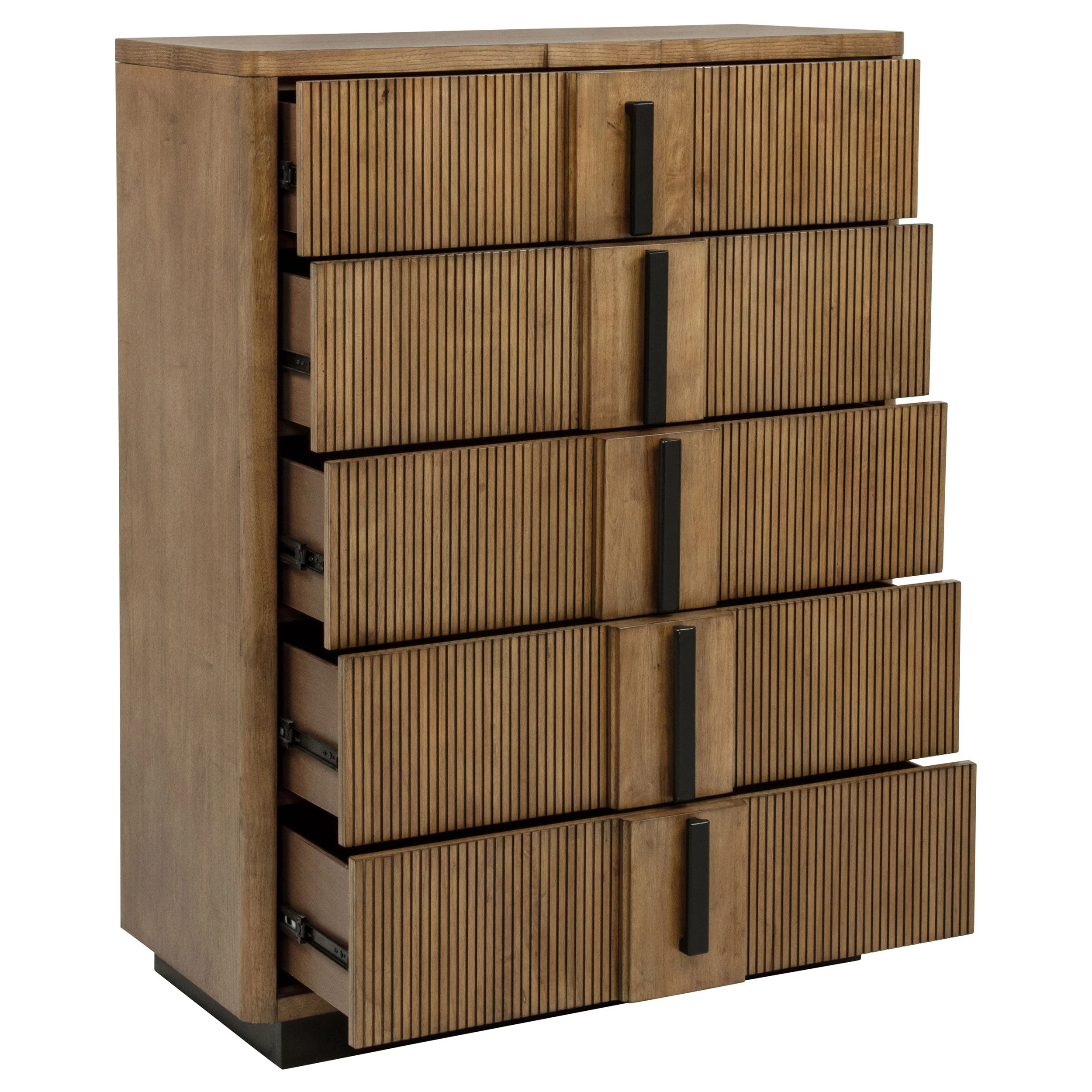 Terrace 5-drawer Chest of Drawers Ash Brown - Image 11