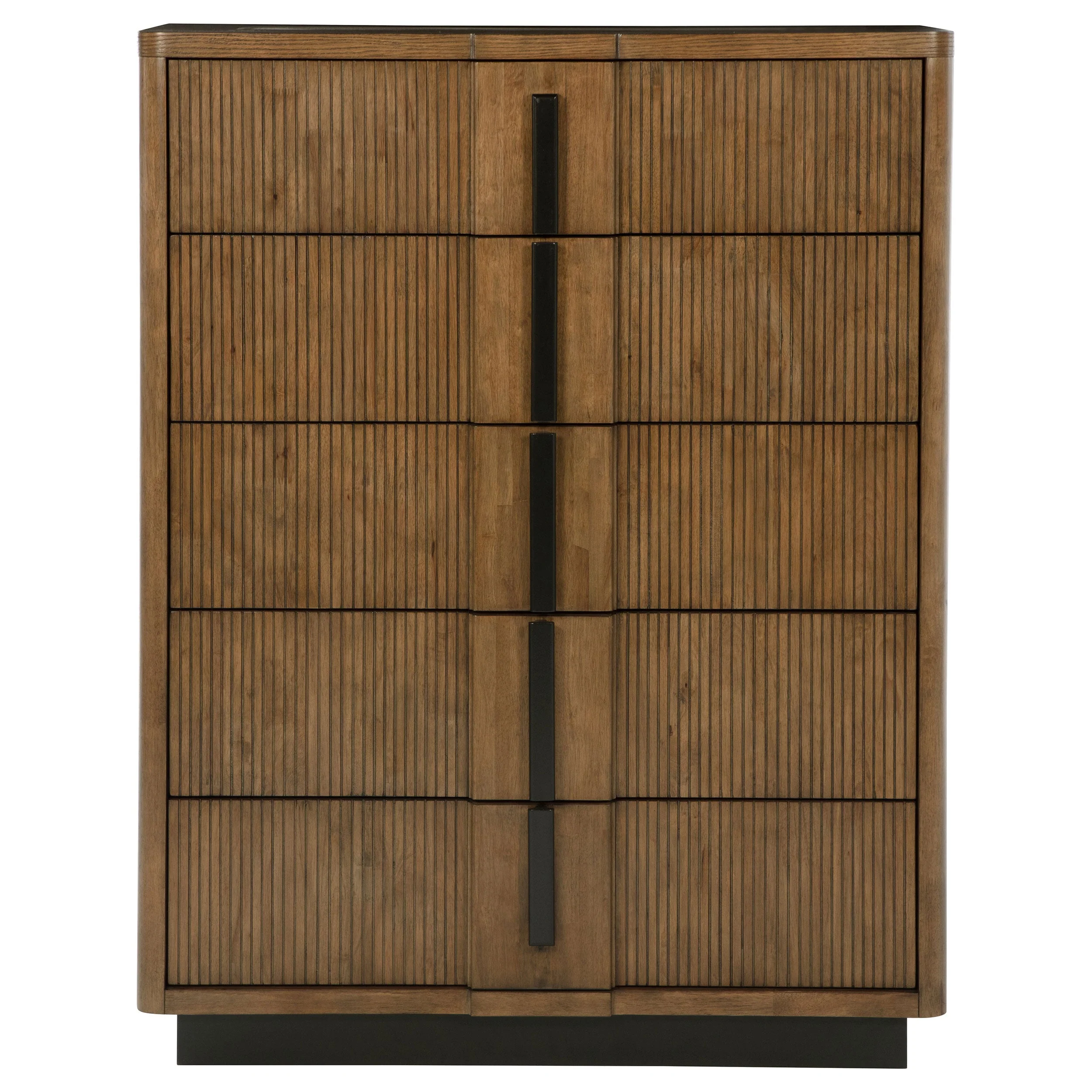 Terrace 5-drawer Chest of Drawers Ash Brown - Image 4