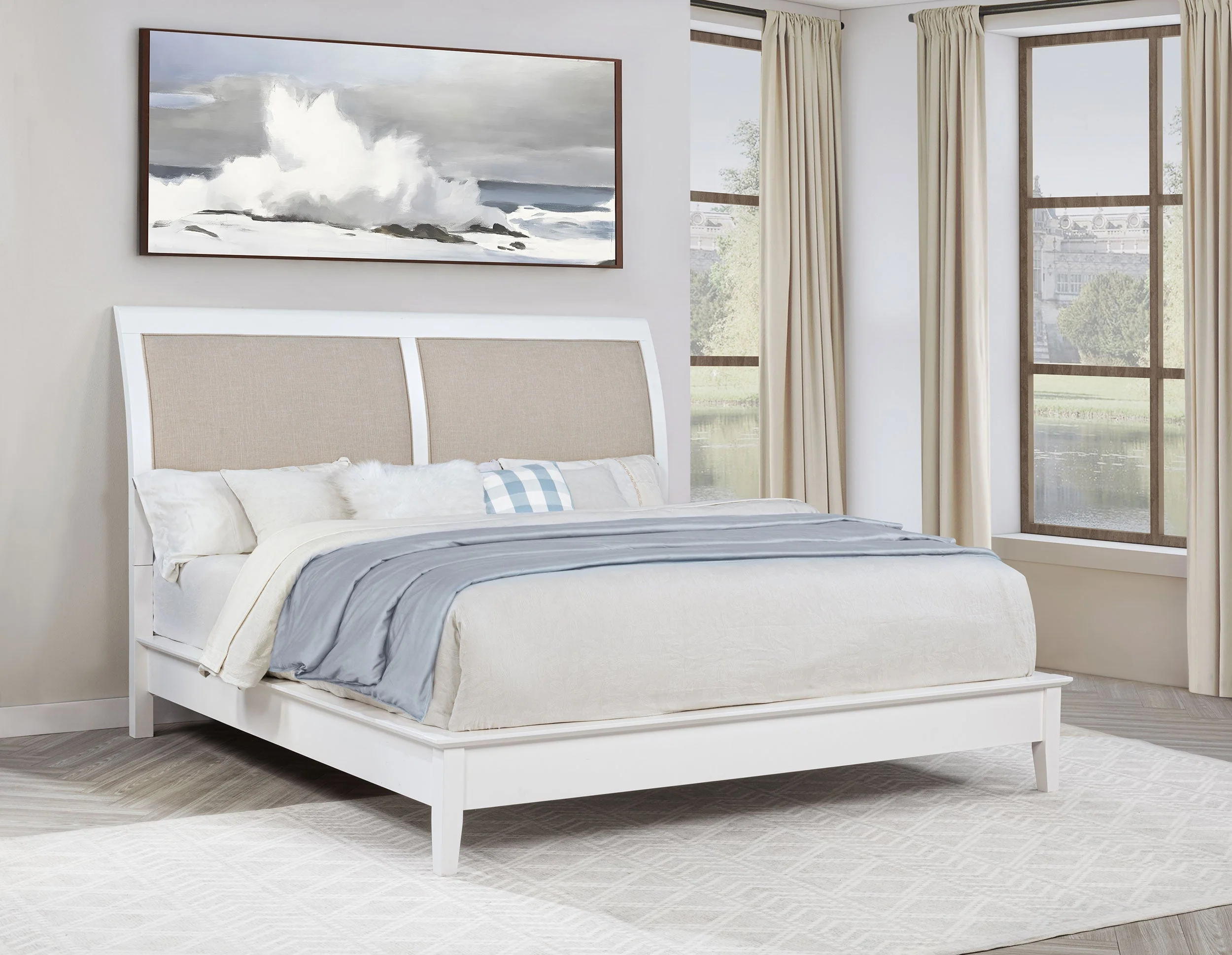 Bexhill 56-inch Upholstered Panel Bed - Image 8