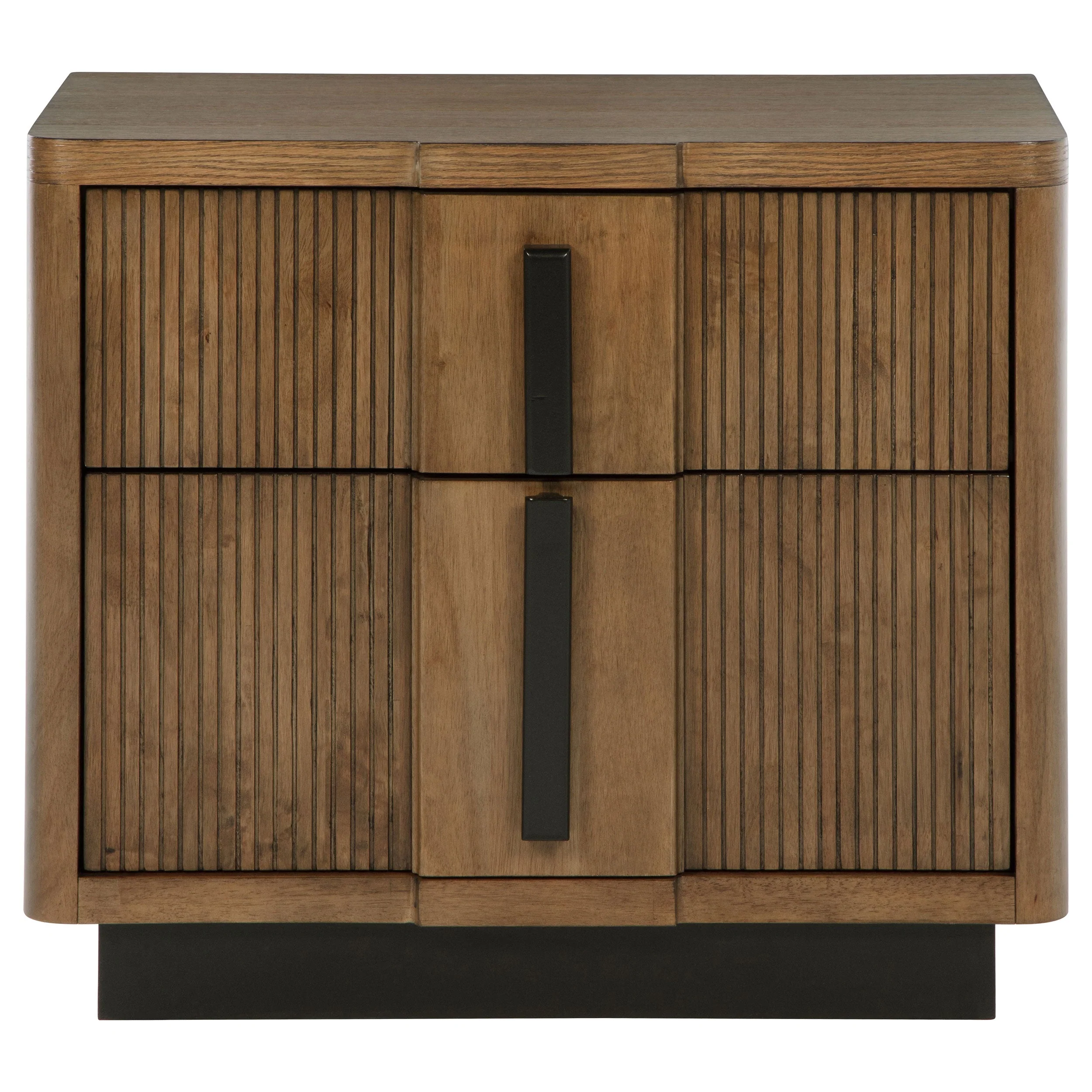 Terrace 2-drawer Nightstand Bedside Table Ash Brown - Image 4