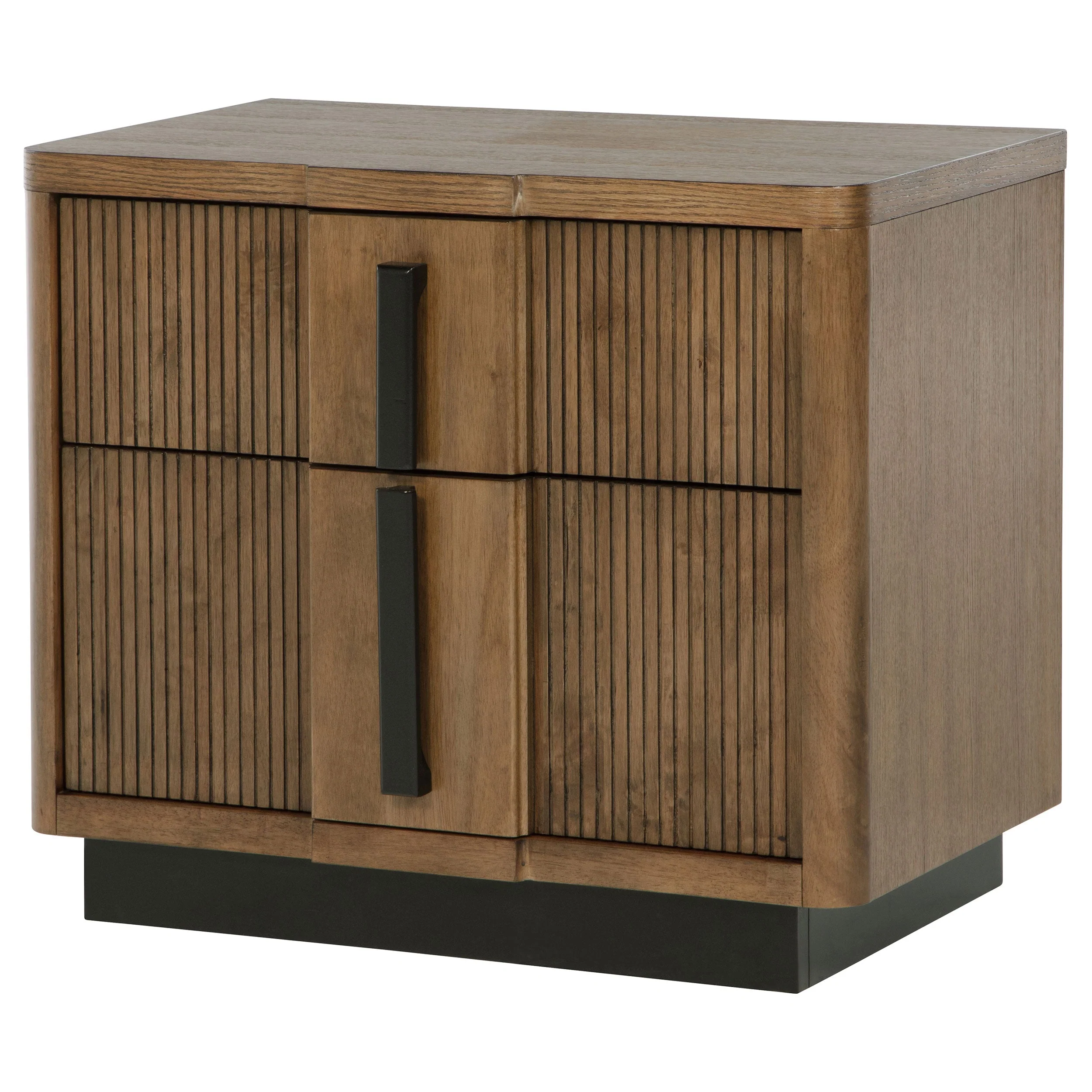 Terrace 2-drawer Nightstand Bedside Table Ash Brown - Image 5