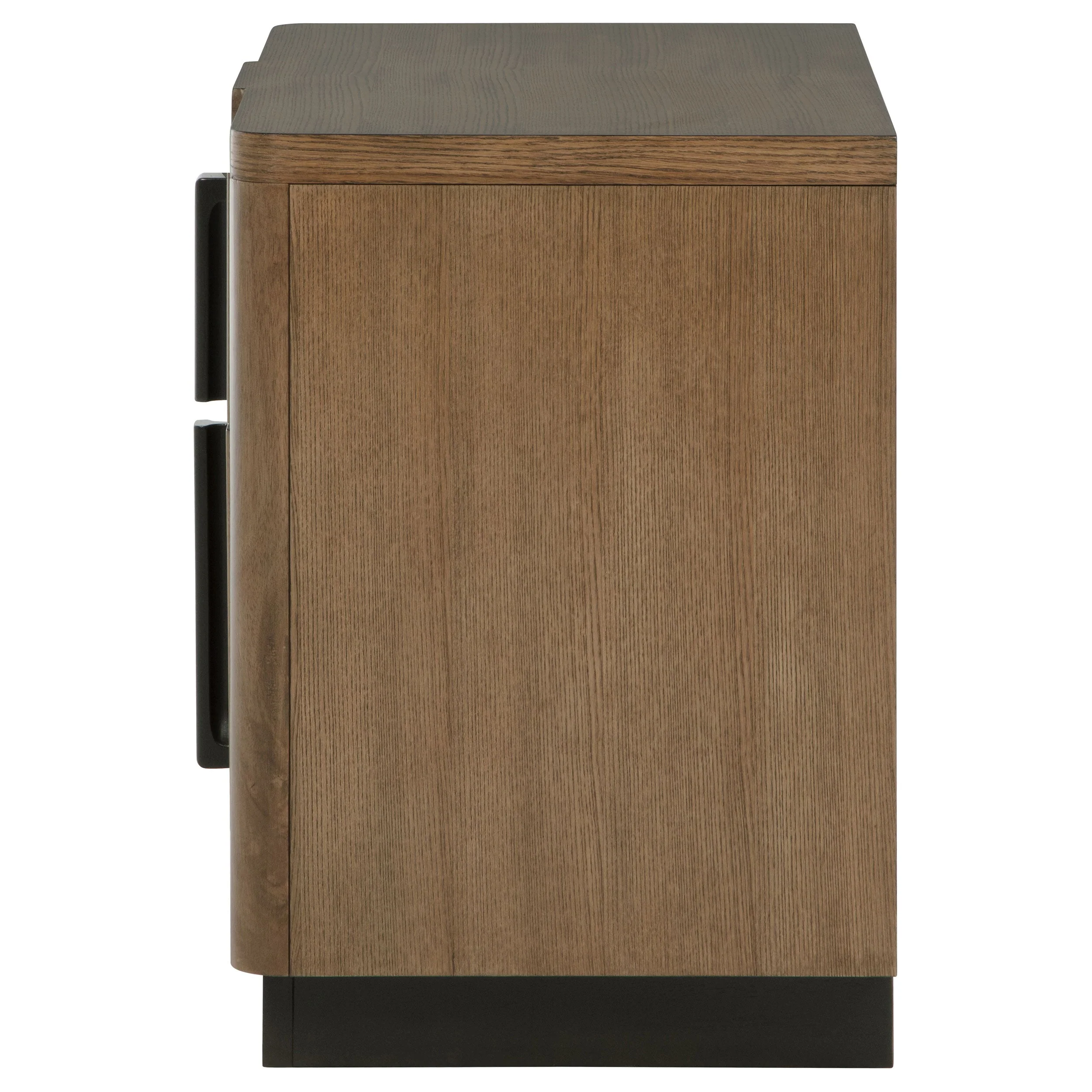 Terrace 2-drawer Nightstand Bedside Table Ash Brown - Image 6