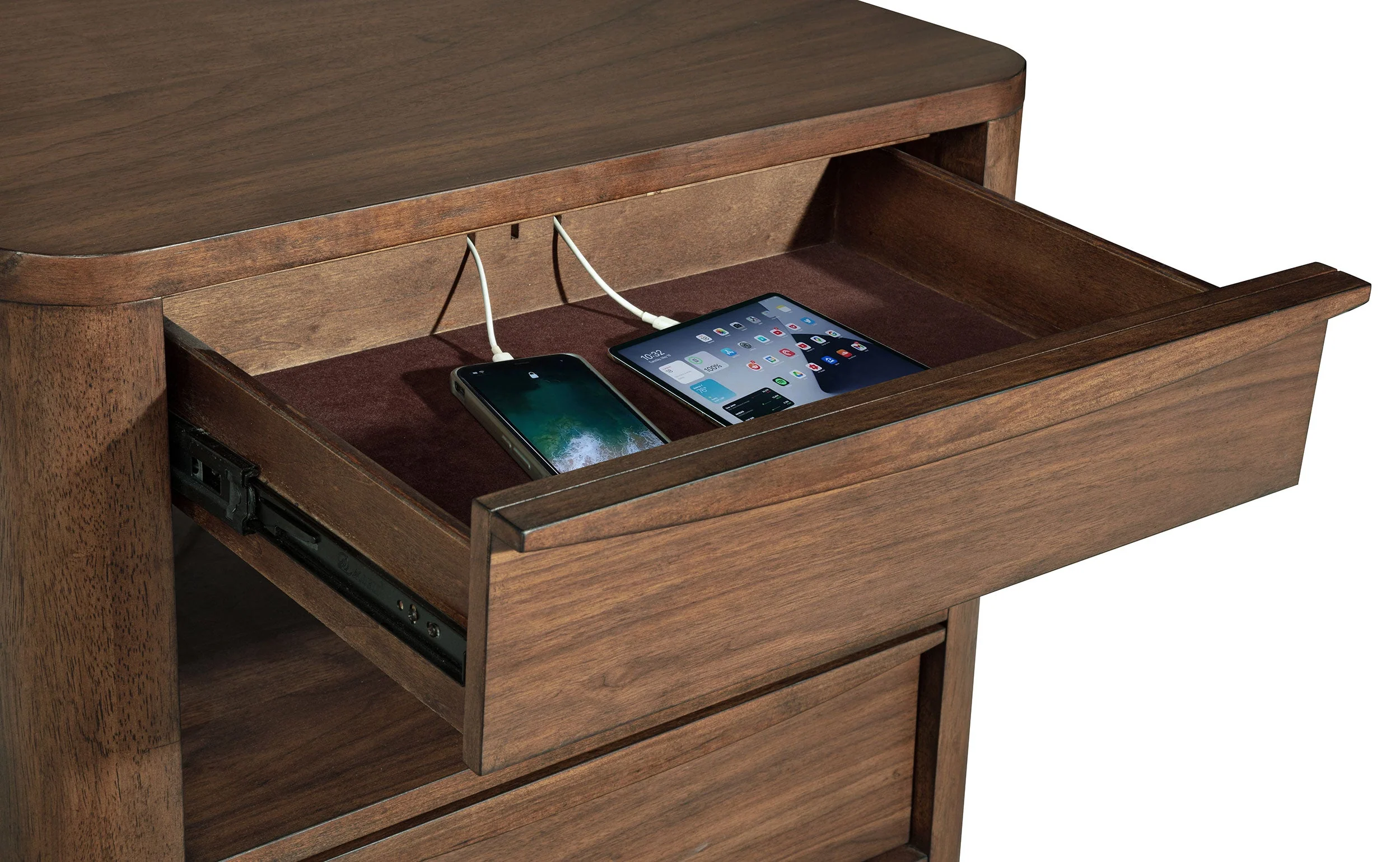 Maderia 2-drawer Nightstand Bedside Table Walnut - Image 11