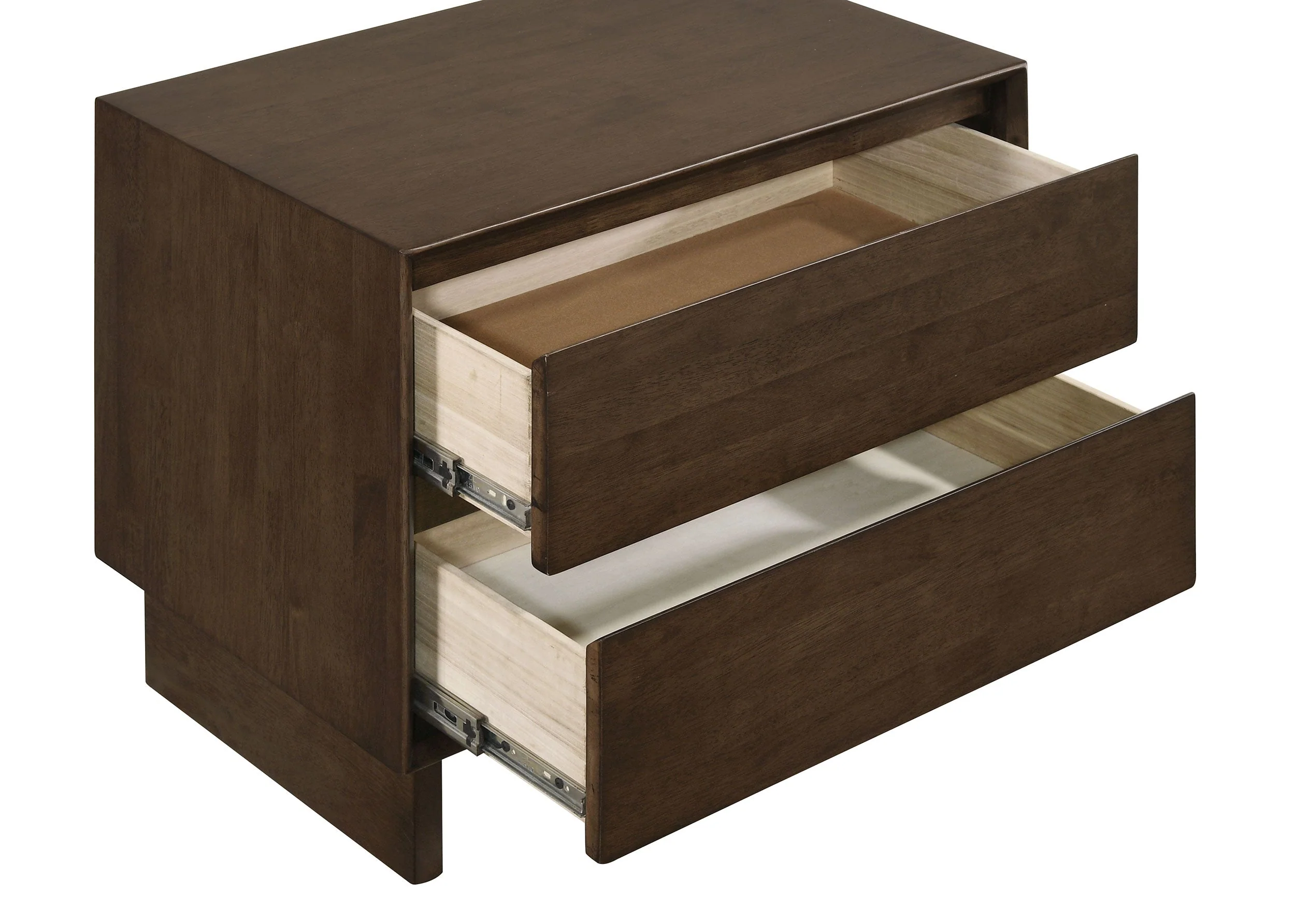 Glenwood 2-drawer Nightstand Bedside Table Warm Brown - Image 12
