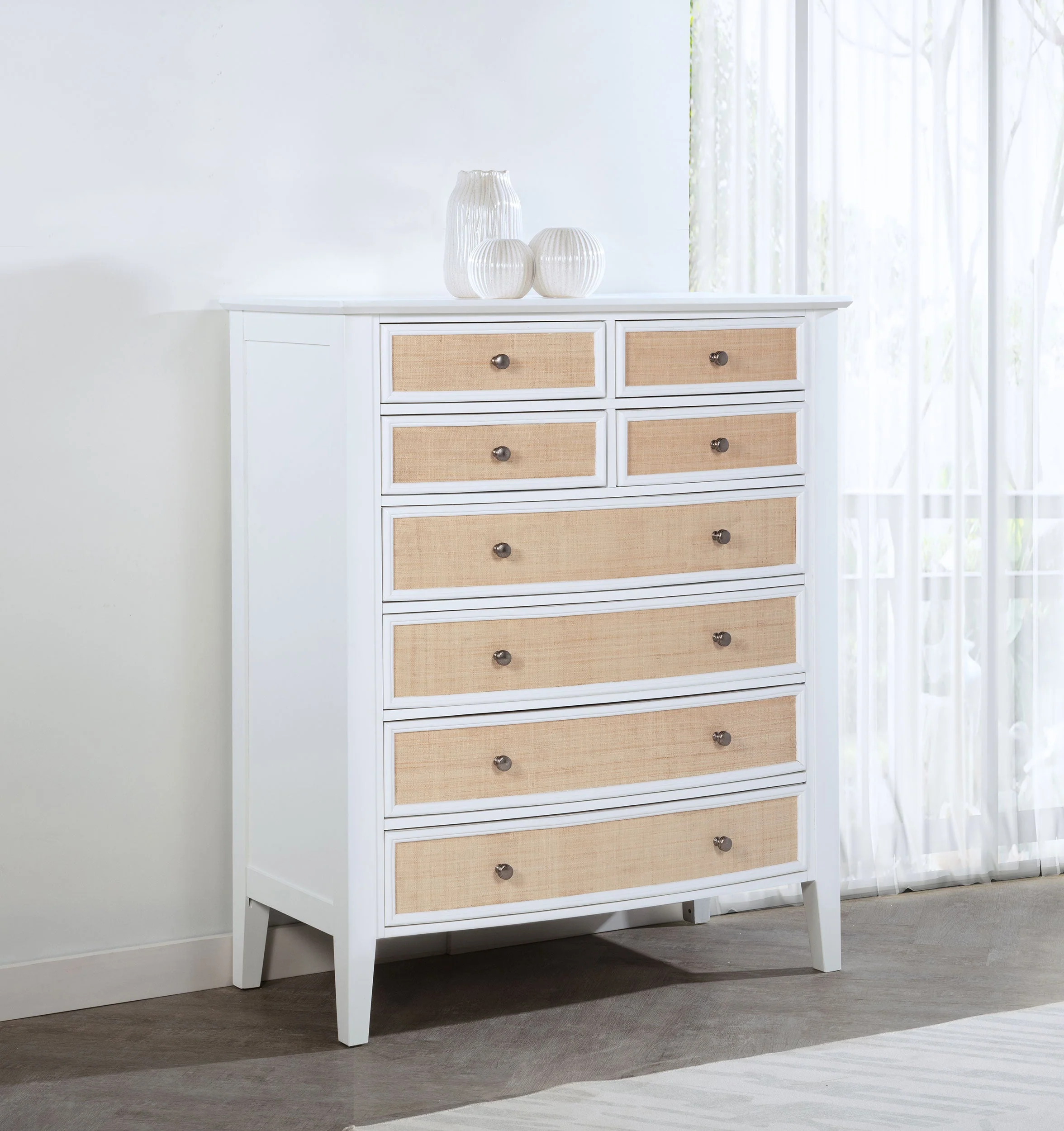 Bexhill 8-drawer Chest of Drawers White - Image 3