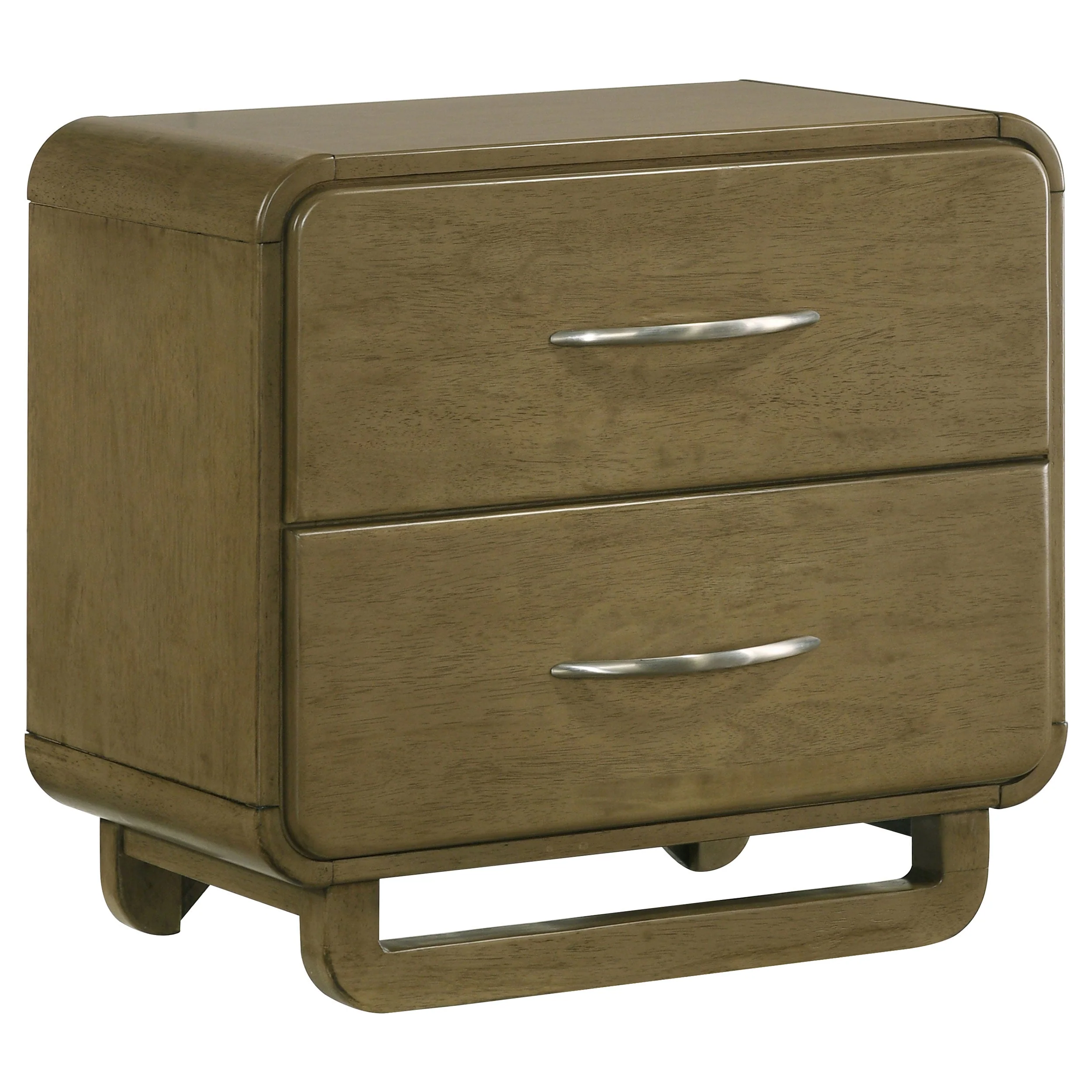 Amsbury 2-drawer Nightstand Bedside Table Nutmeg - Image 2