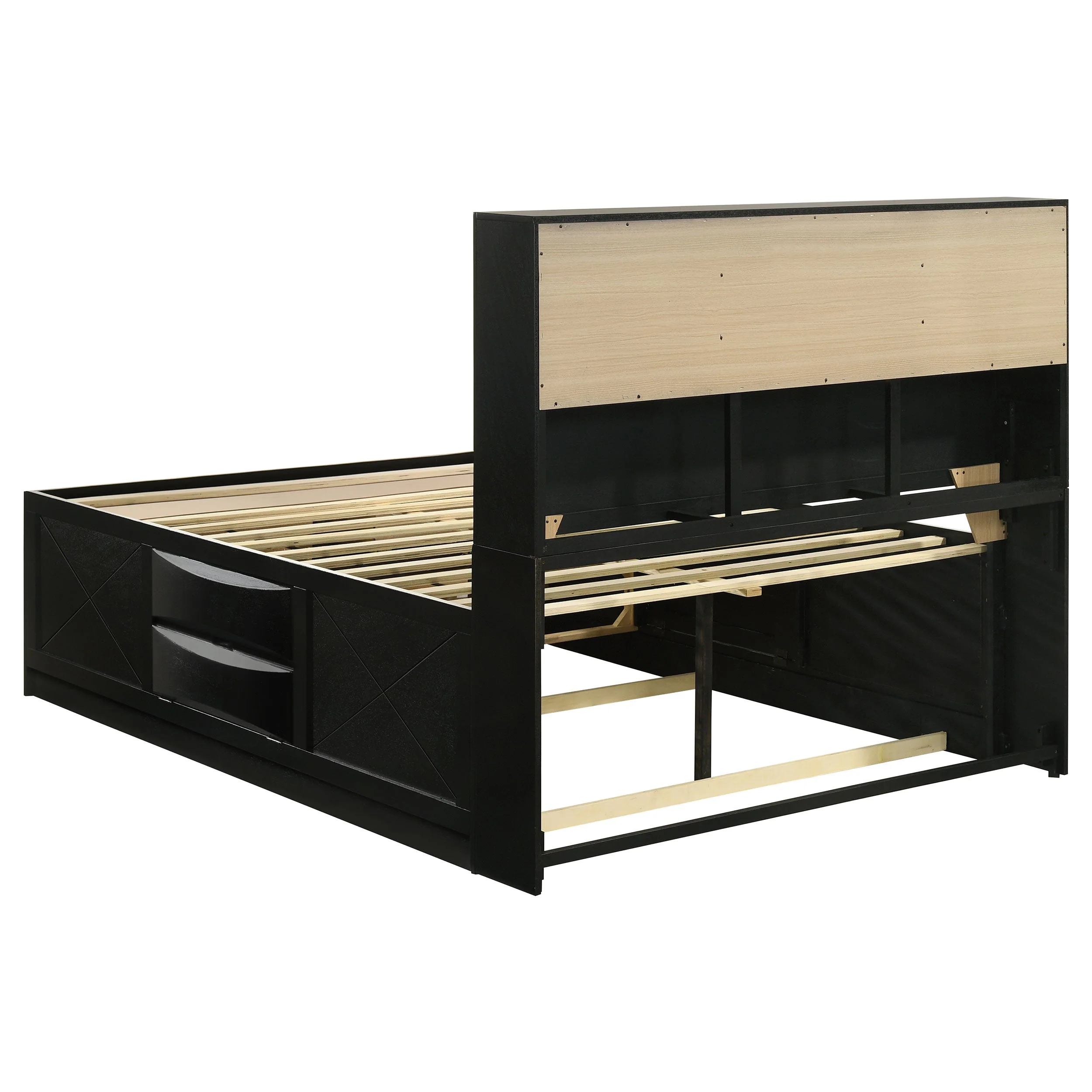 Briana Wood Storage Bookcase Bed - Image 16