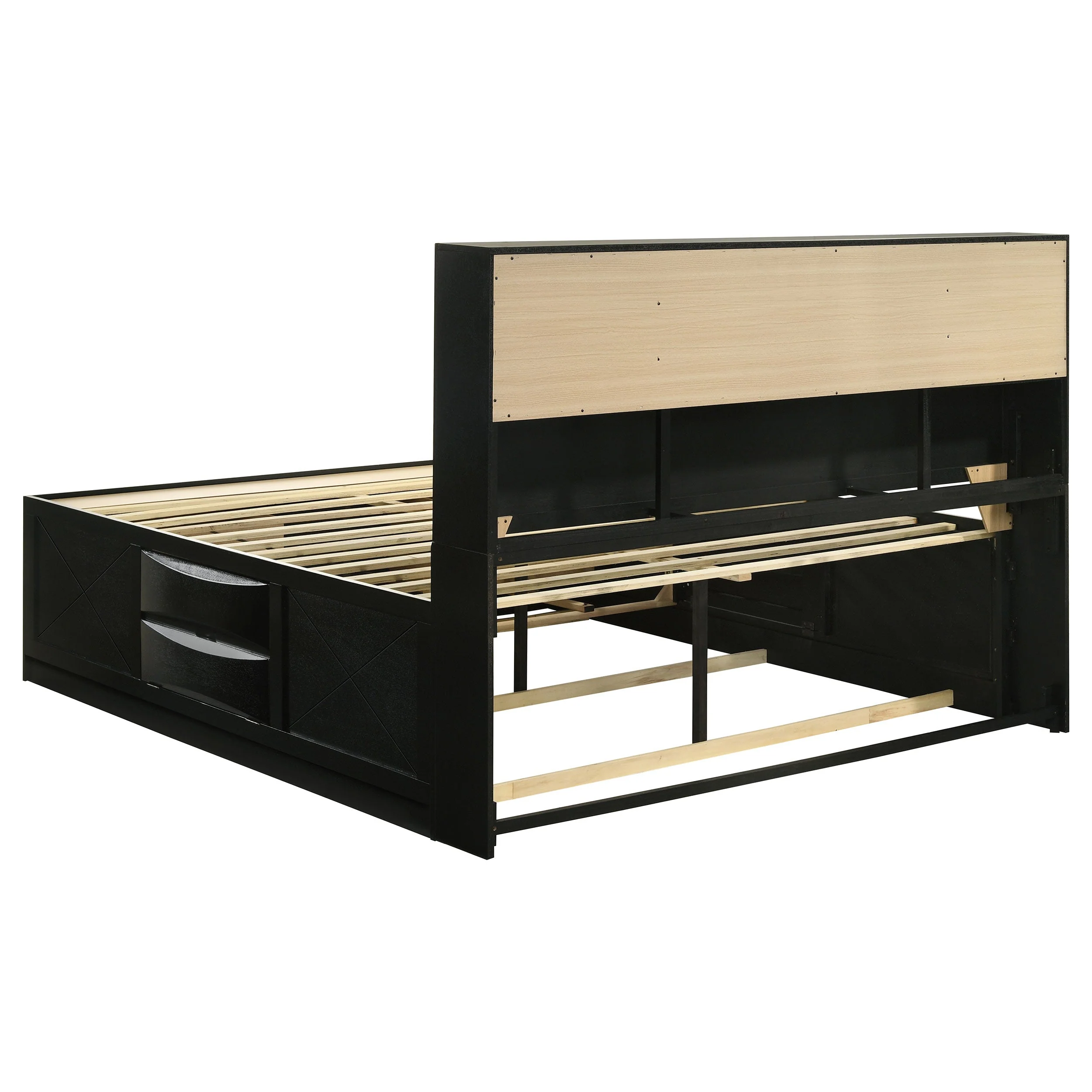 Briana Wood Storage Bookcase Bed - Image 17
