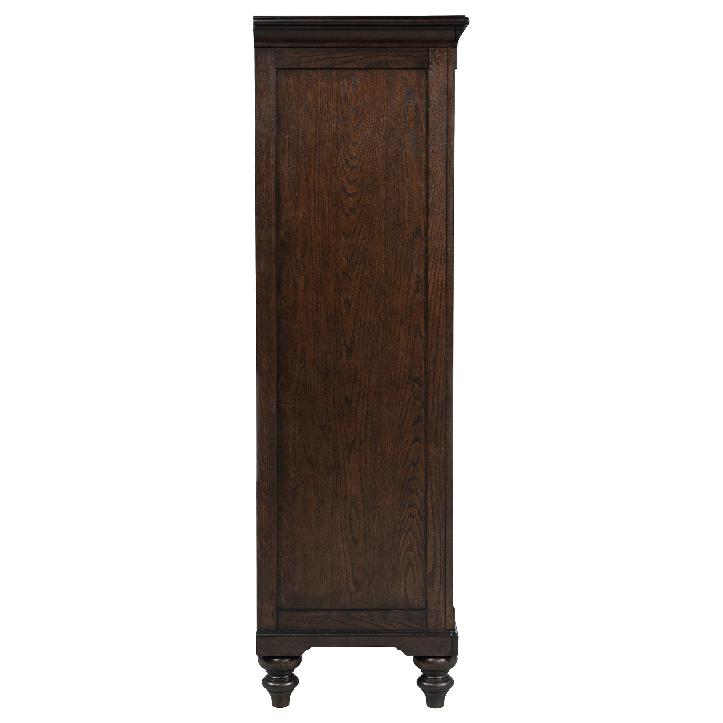 Andover 6-drawer Tempered Glass Door Chest Dark Oak - Image 9