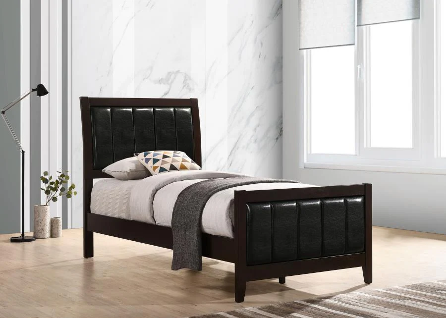 Carlton Wood Panel Bed Cappuccino - Image 5