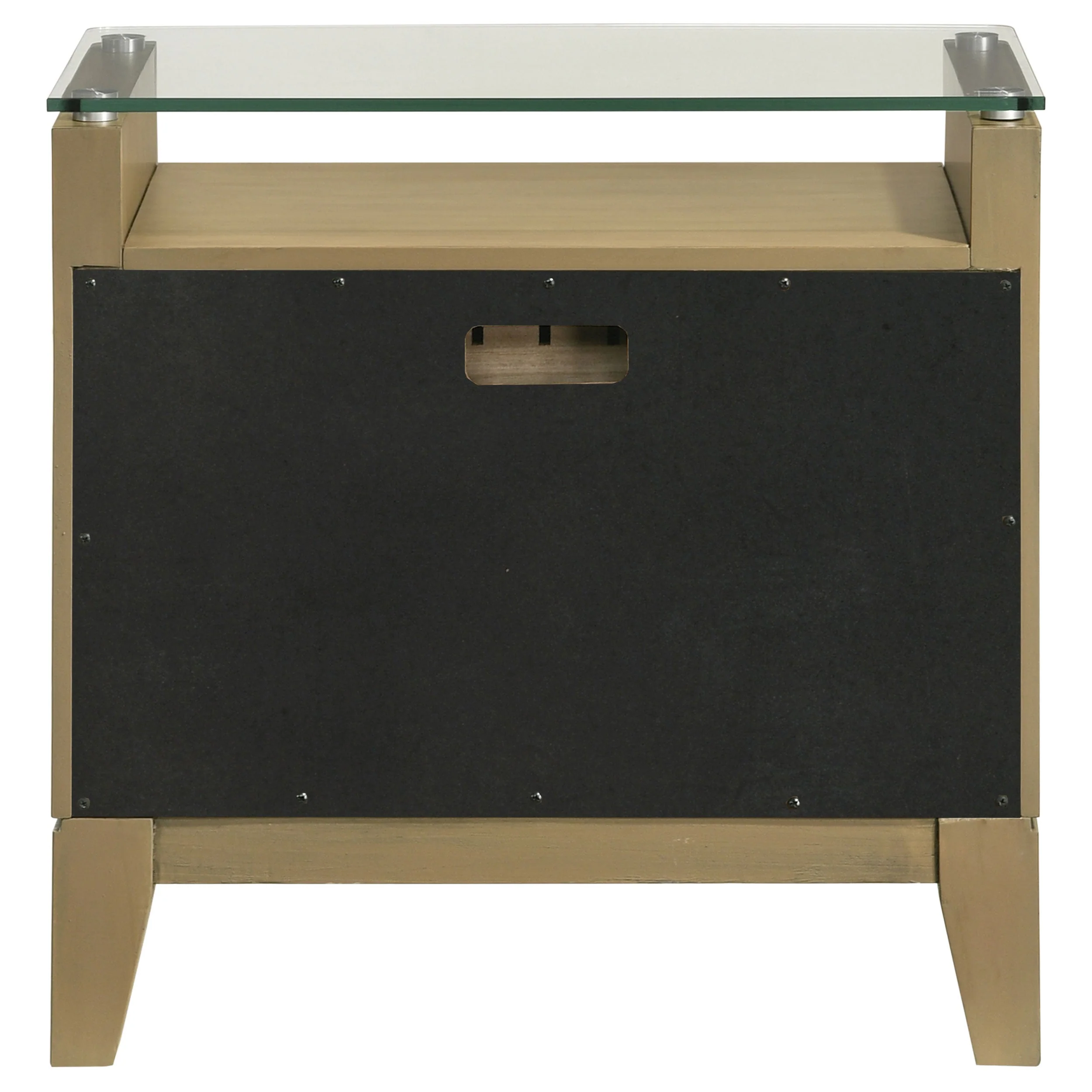 Granada 2-drawer Glass Top Nightstand Natural Pine - Image 8