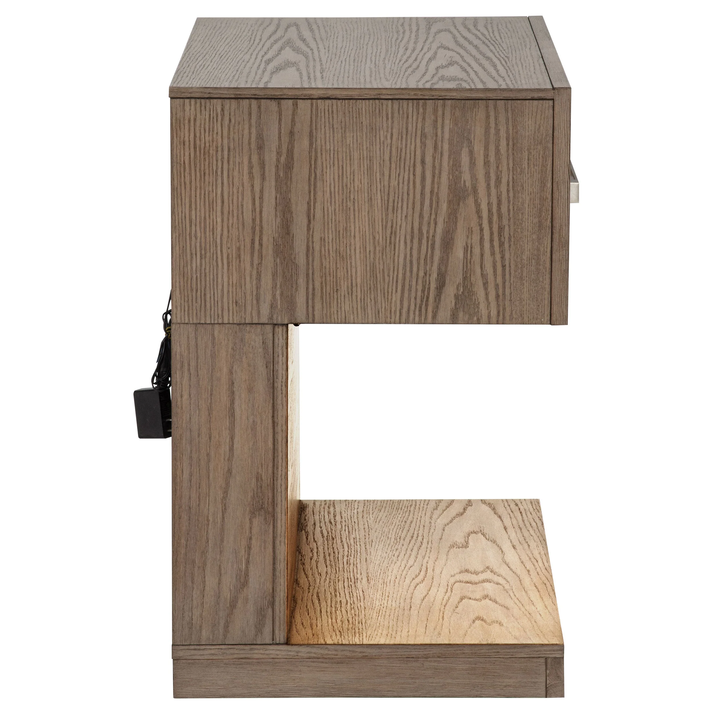Kenora 1-drawer Nightstand Bedside Table Barley Brown - Image 10