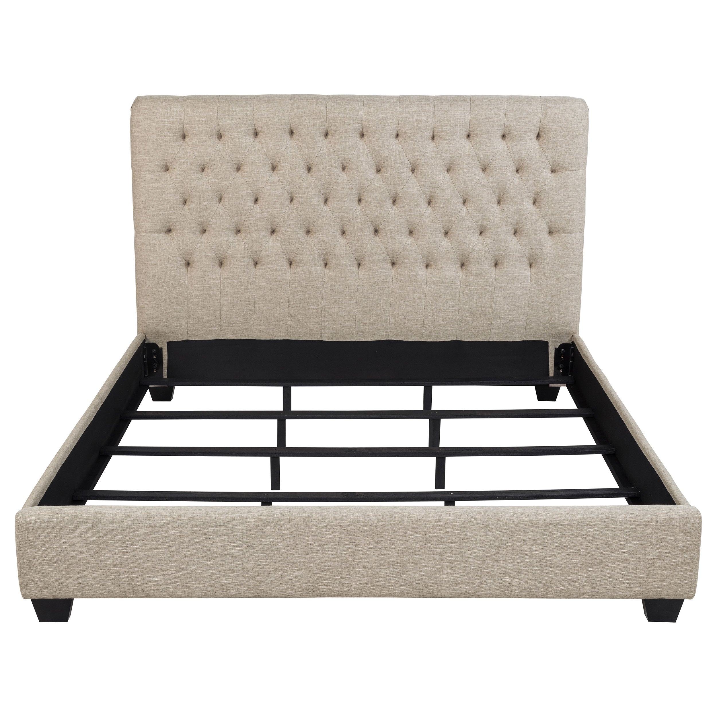 Chloe Upholstered Panel Bed Oatmeal - Image 19