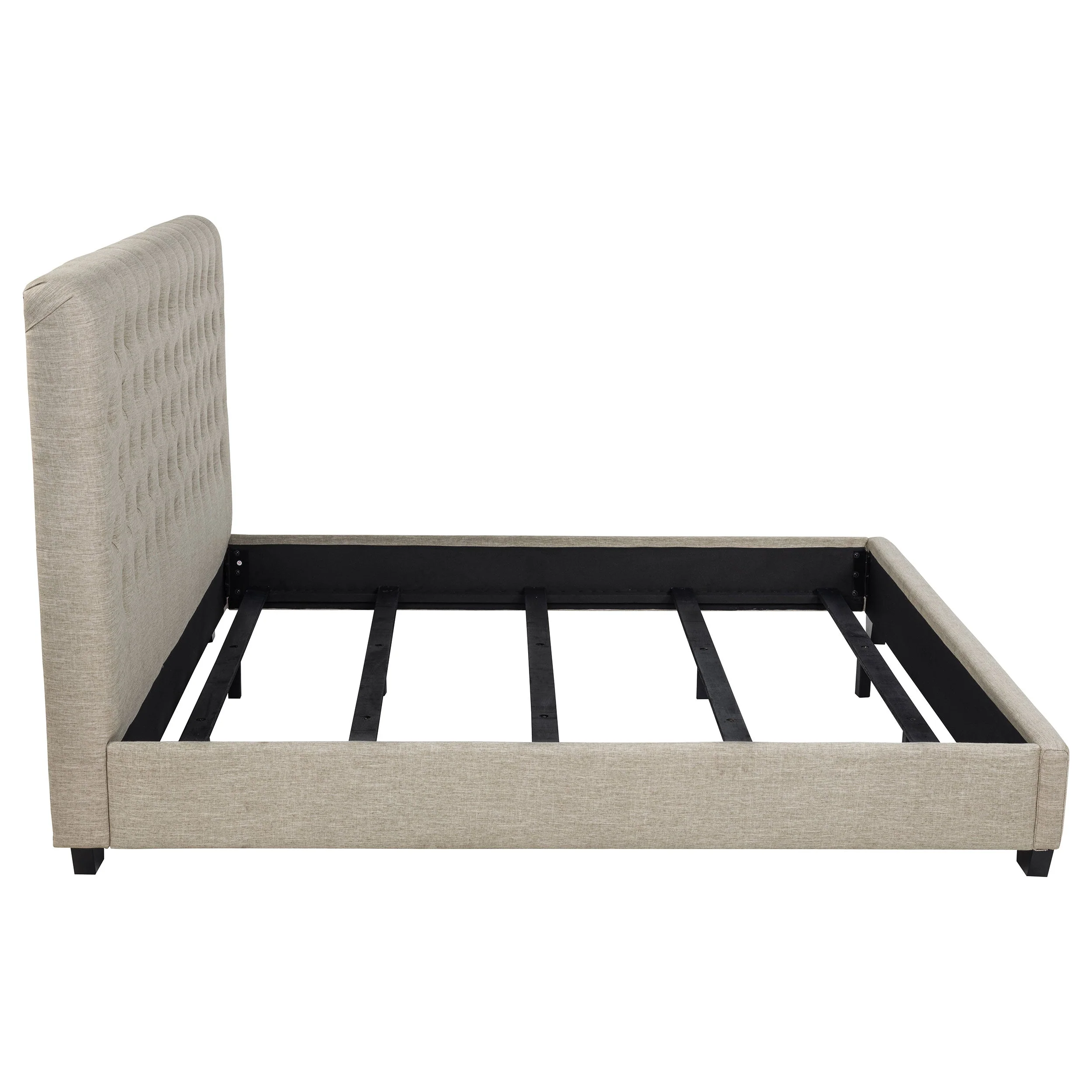 Chloe Upholstered Panel Bed Oatmeal - Image 26